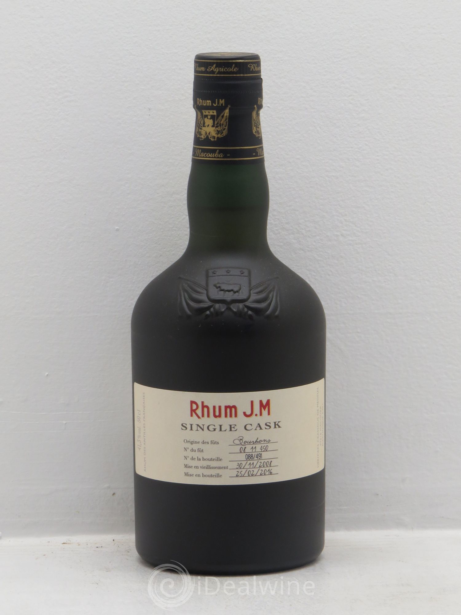 Rhum Martinique Distillerie JM Single cask (50cl-41.3°) 491 btes 2008 - Lotto di 1 bottiglia - 0