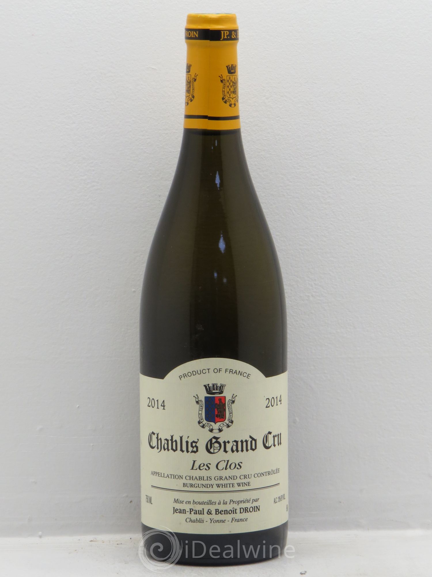 Chablis Grand Cru Les Clos Jean-Paul & Benoît Droin (Domaine) 2014 - Lot de 1 bouteille - 0