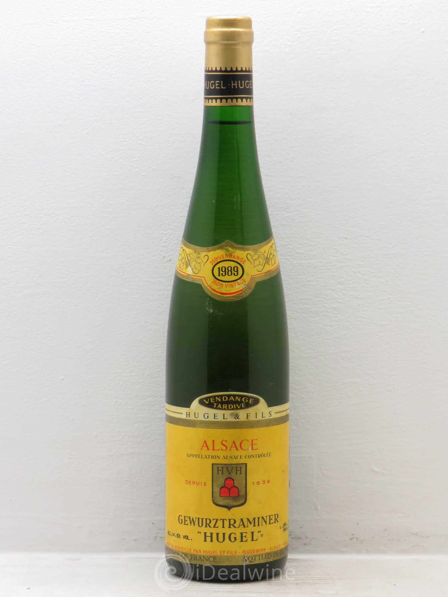 Gewurztraminer Vendanges Tardives Hugel (Domaine) 1989 - Lotto di 1 bottiglia - 0
