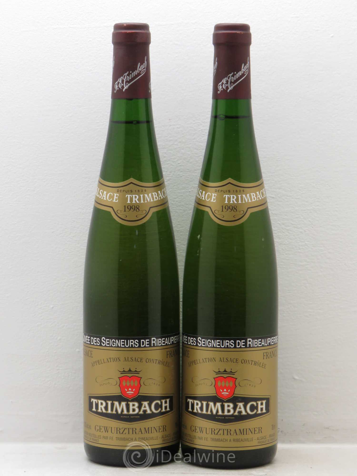 Alsace Gewurztraminer Seigneurs de Ribeaupierre Trimbach (Domaine) 1998 - Lot de 2 bouteilles - 0