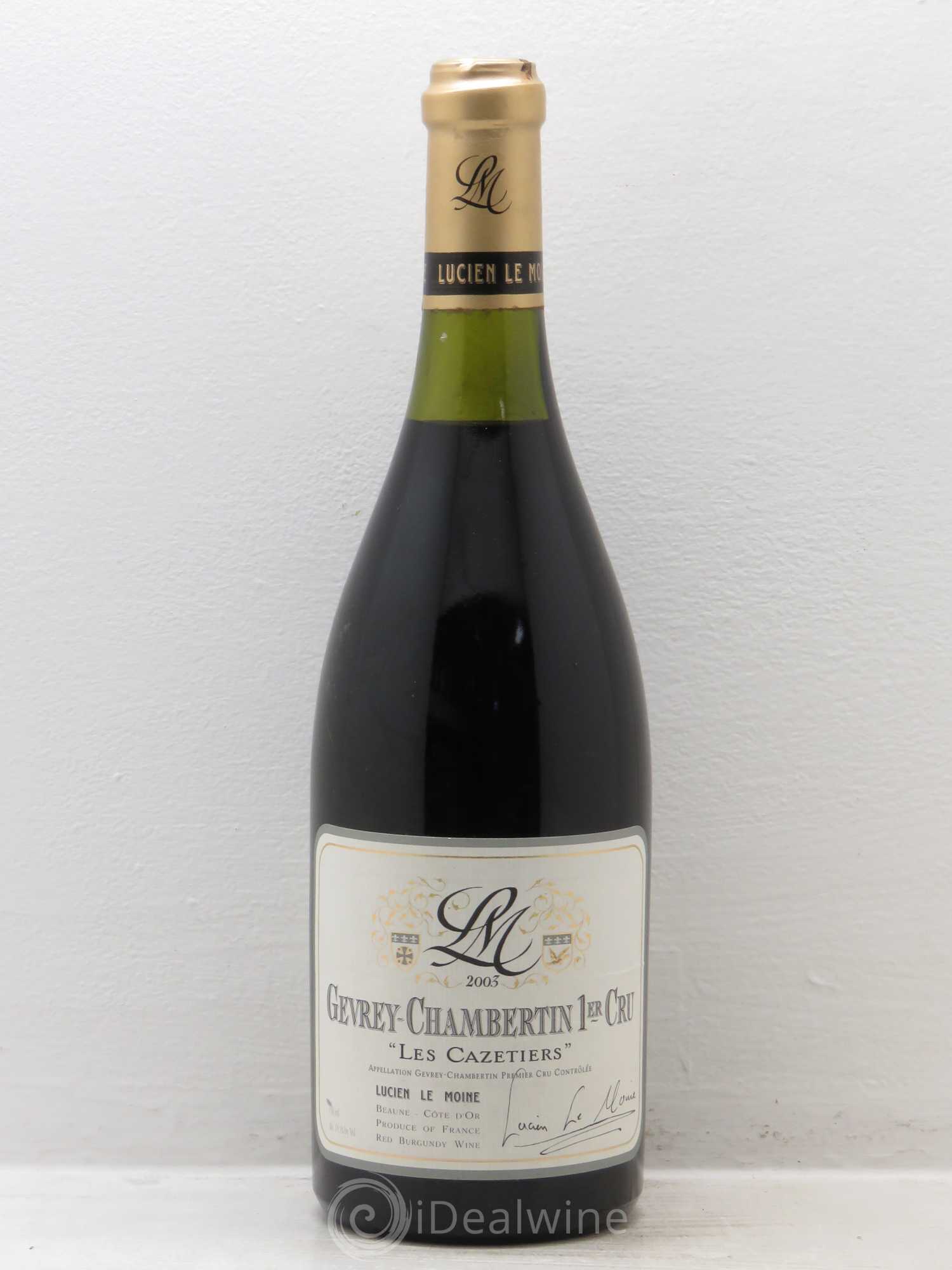 Gevrey-Chambertin 1er Cru Lucien Le Moine 2003 - Lot de 1 bouteille - 0