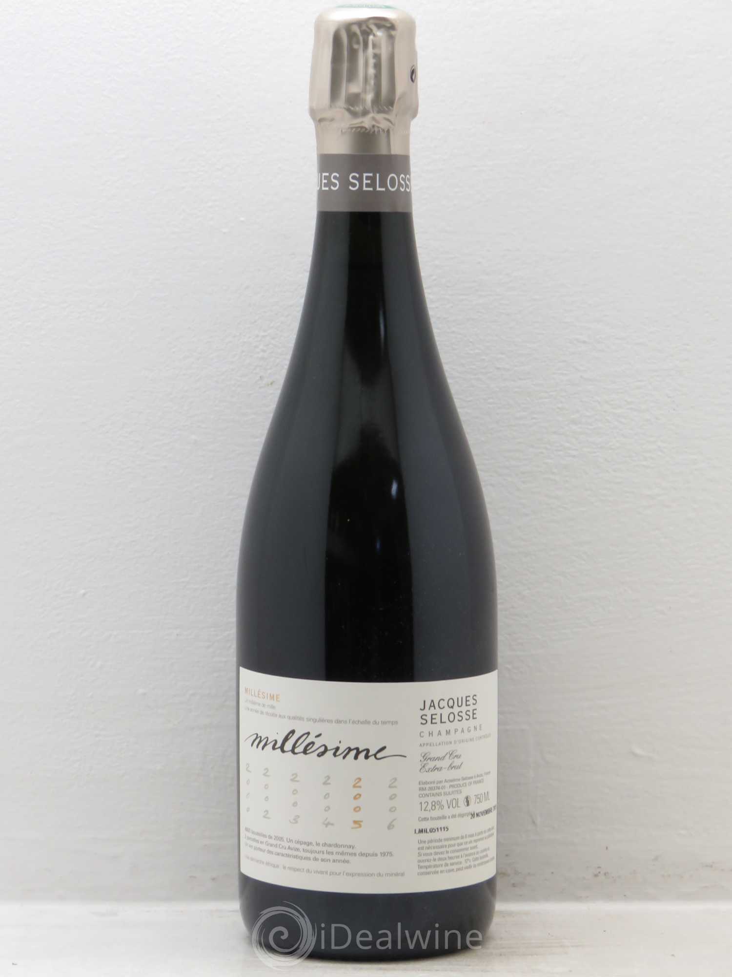 Blanc de Blancs Grand Cru Extra-Brut Jacques Selosse 2005 - Lot de 1 bouteille - 0