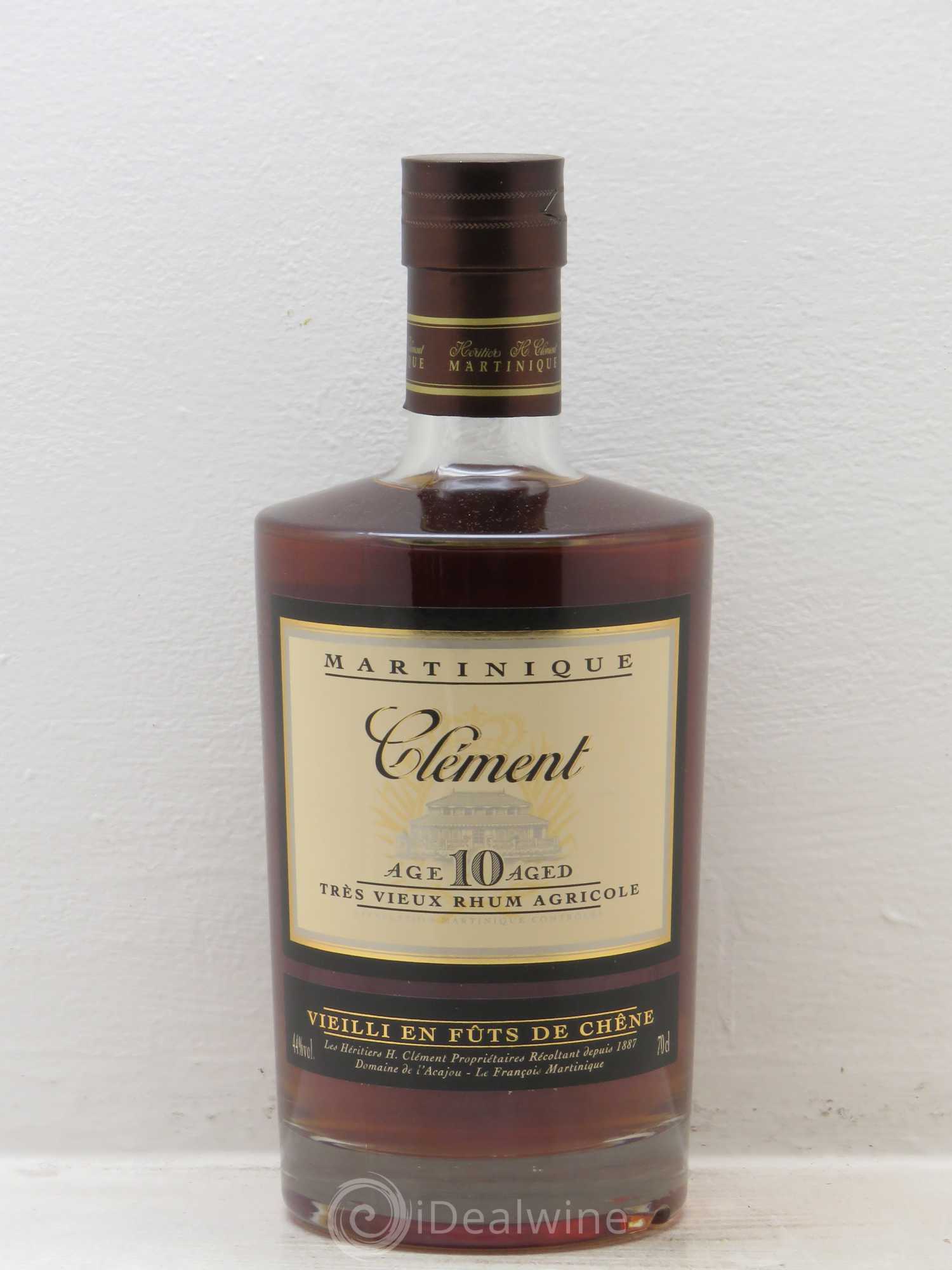 Rhum Maison Clément Très Vieux Rhum Agricole 10ans d'age (44°) - Posten von 1 Flasche - 0