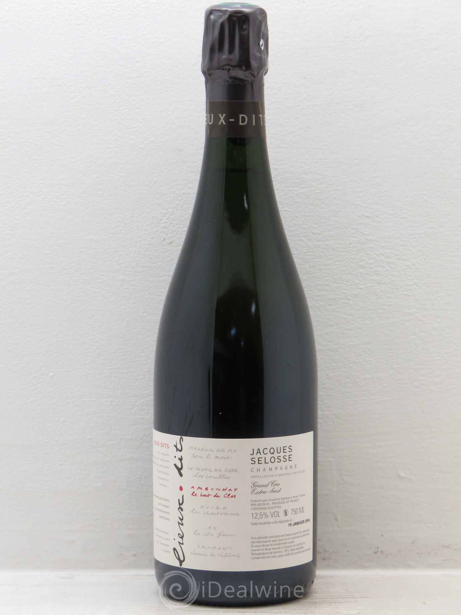Ambonnay Le Bout du Clos Grand Cru Extra-Brut Jacques Selosse - Lot de 1 bouteille - 0