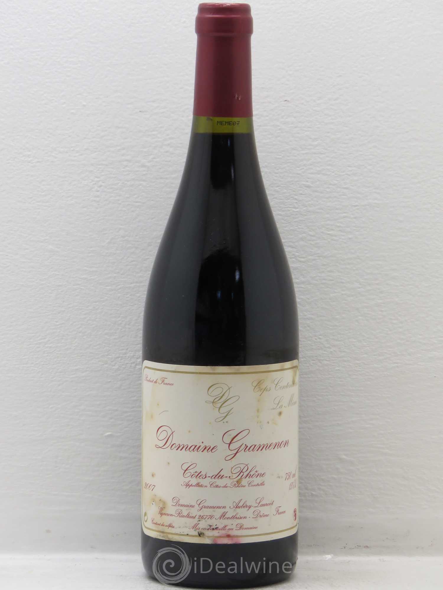 Côtes-du-Rhône Ceps centenaires La mémé Domaine Gramenon 2007 - Posten von 1 Flasche - 0
