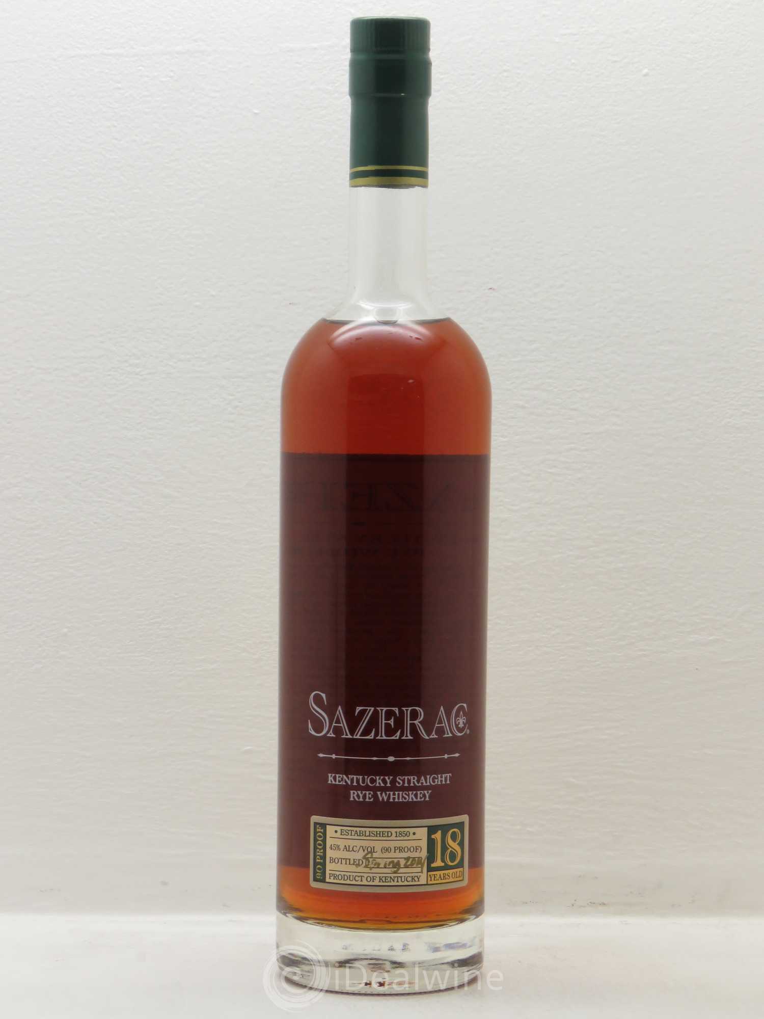 Whisky USA/Kentucky Rye Whiskey Sazerac 18 Year old 90 proof 45% 2014 - Posten von 1 Flasche - 0