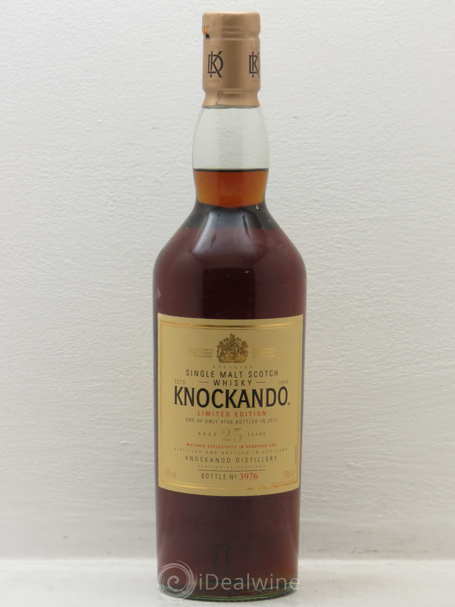 Whisky Ecosse/Speyside Whisky Ambré KNOCKANDO 25 ans spécial release 43° 1985/ 2011 4758 btes - Posten von 1 Flasche - 0