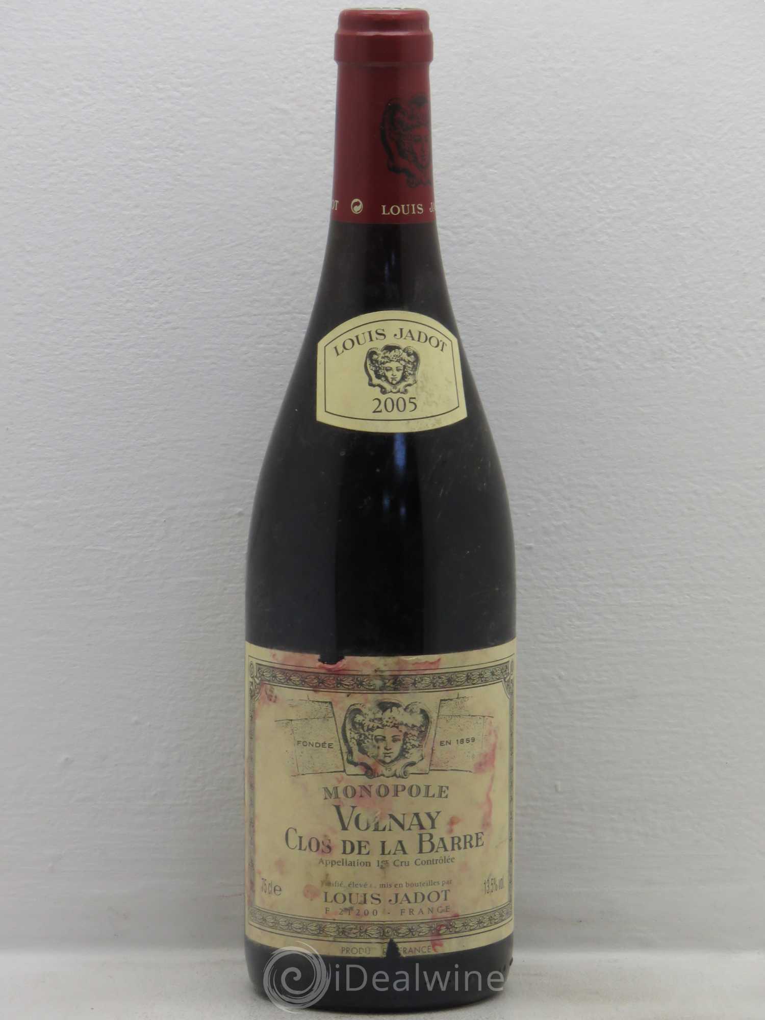 Volnay 1er Cru Clos de la Barre Monopole Maison Louis Jadot 2005 - Posten von 1 Flasche - 0