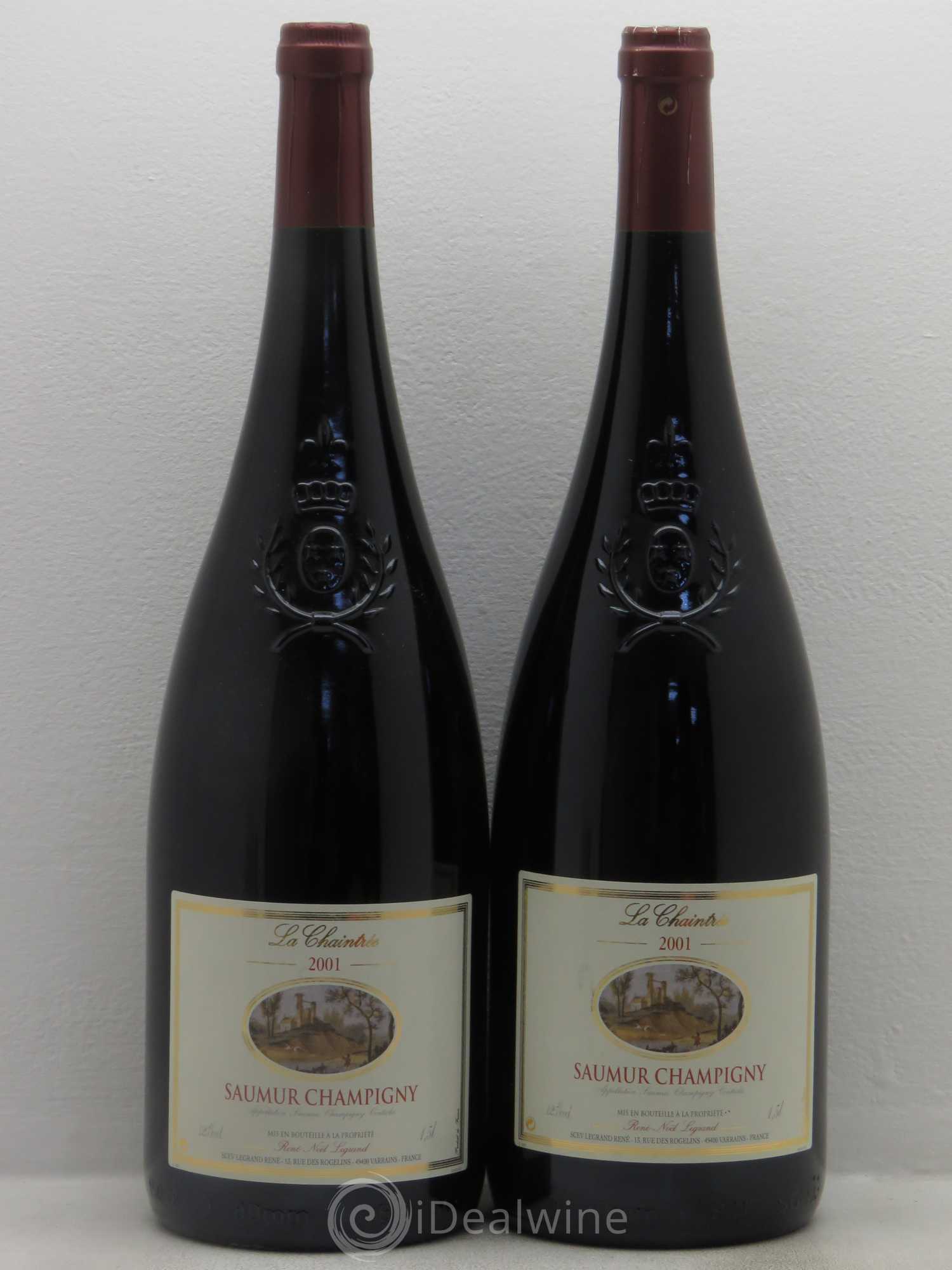Saumur-Champigny La Chaintrée Clotilde Legrand (anciennement René-Noël Legrand) 2001 - Lot de 2 magnums - 0