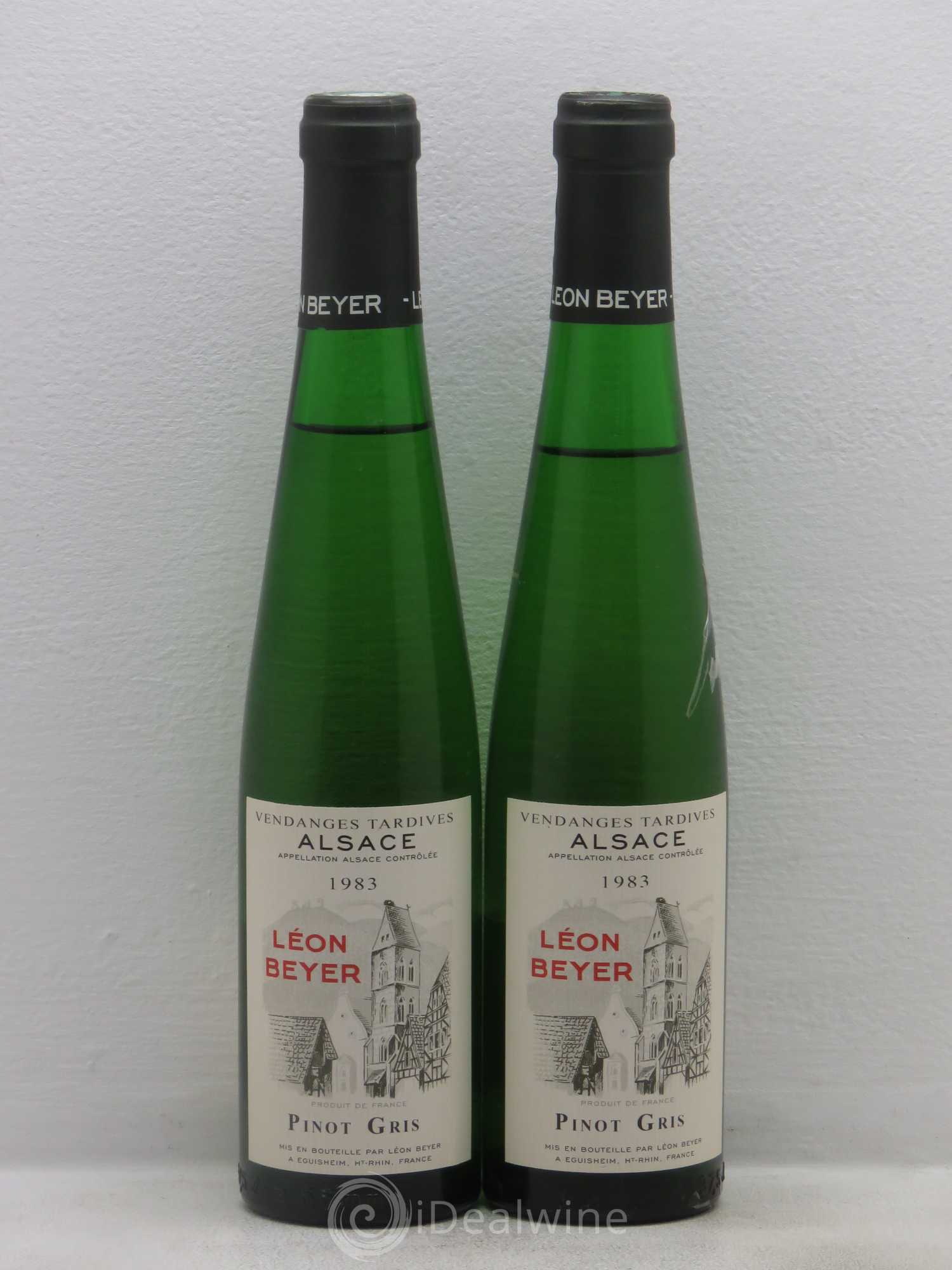 Pinot Gris (Tokay) Vendanges Tardives Leon Beyer 1983 - Posten von 2 Demi-Flaschen - 0
