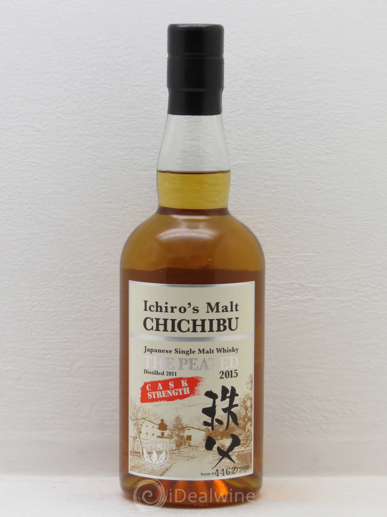 Whisky chichibu/JAPON CHICHIBU distillerie Ichiro's The peated single Malt cask strength official bottling 2011-2015 (62,5%) 2015 - Posten von 1 Flasche - 0