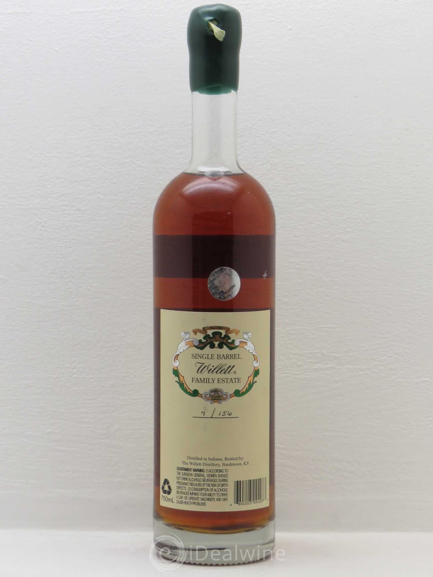 Whisky USA/ KENTUCKY Willett Family Estate single barrel straight rye whiskey Rare release 5 ans (55°) - Posten von 1 Flasche - 1