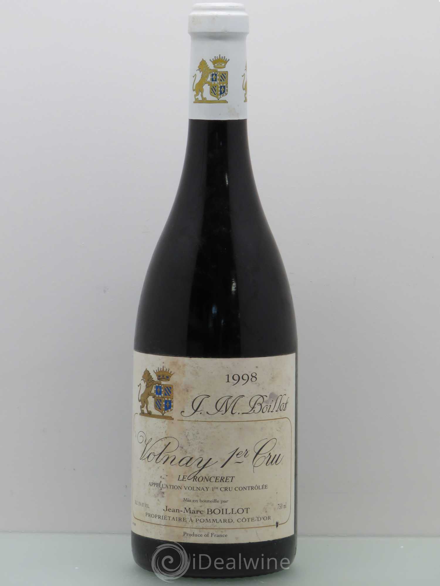 Volnay 1er Cru Le Ronceret Jean-Marc Boillot 1998 - Lot de 1 bouteille - 0