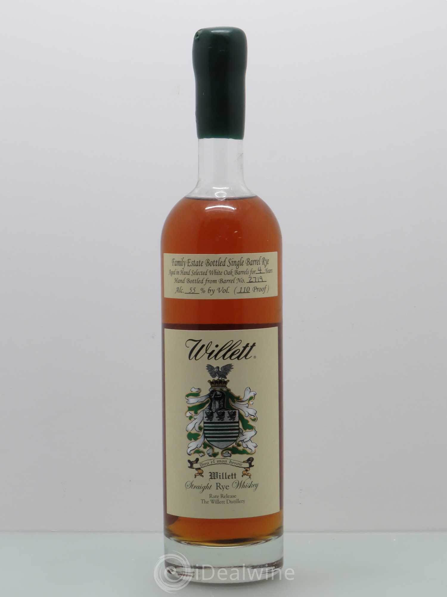 Whisky Willett Family Estate straight rye whiskey Rare release 4 ans 55° (70cl) - Posten von 1 Flasche - 0