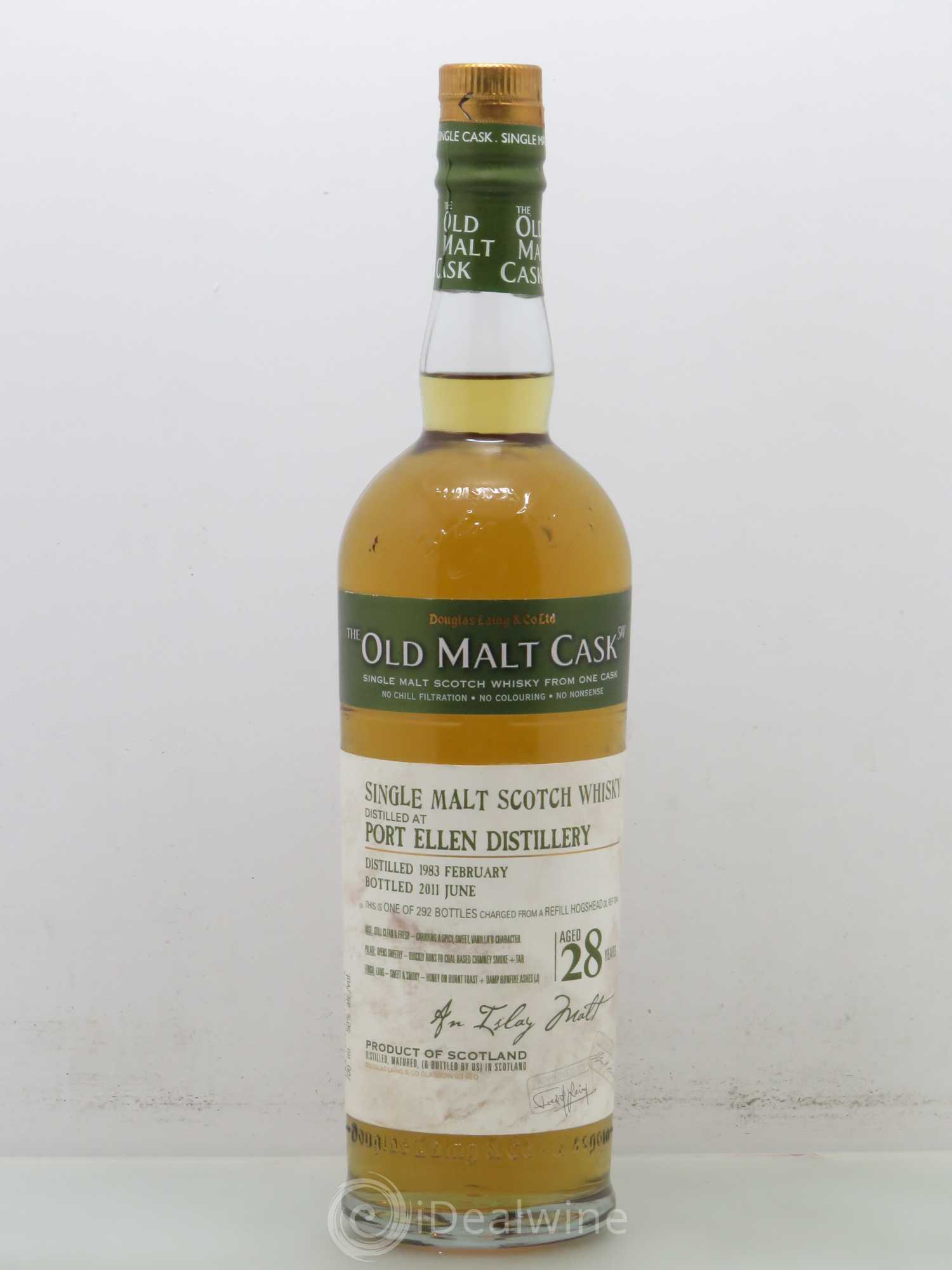 Whisky Port ELLEN 28 ans 1983-2011 50° collection old malt cask . Single malt 1983 - Posten von 1 Flasche - 0