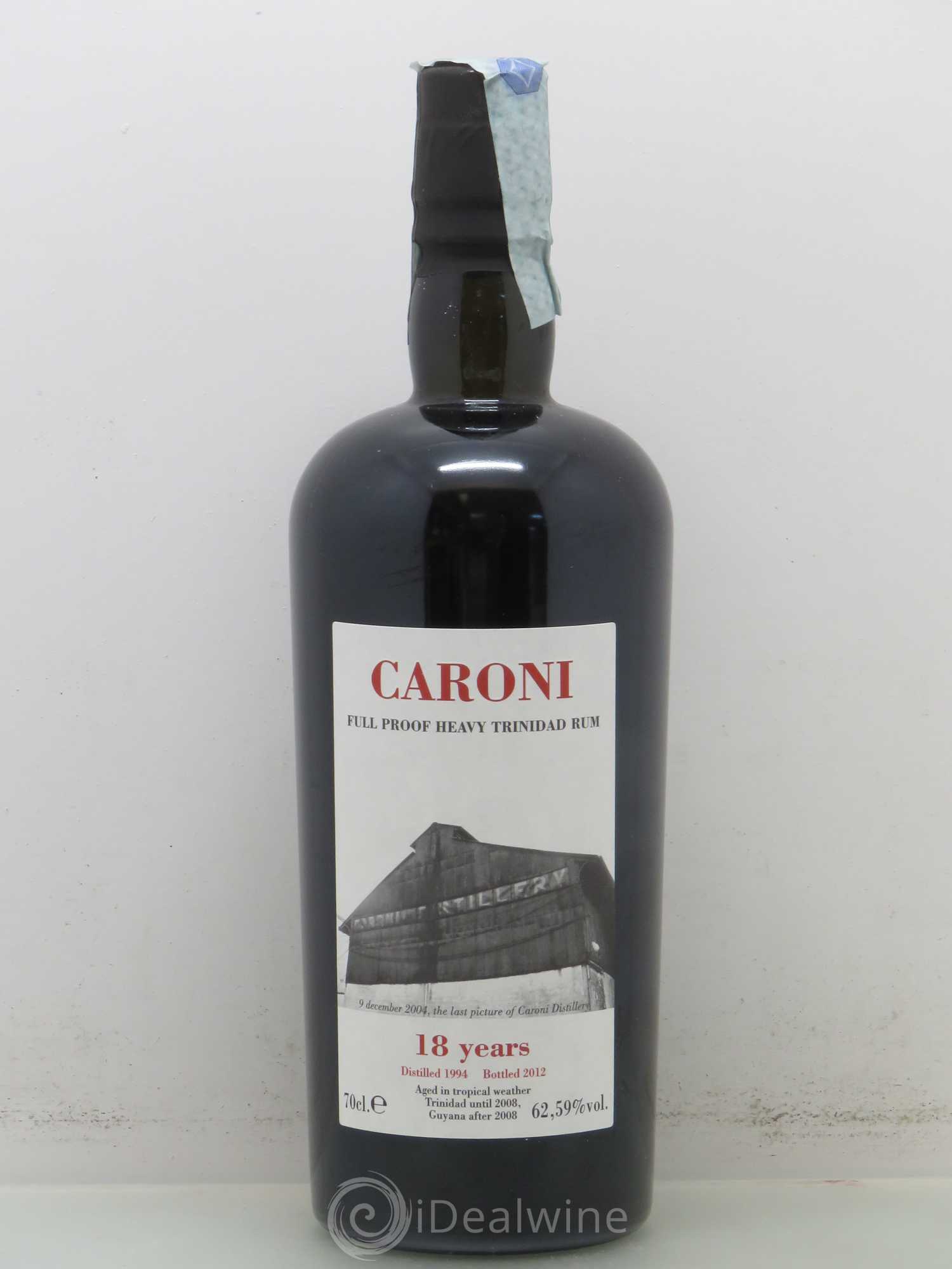 Rhum CARONI full proof heavy rum distillé en 1994-2012 18 ansd 'âge 62,59° 1994 - Lotto di 1 bottiglia - 0