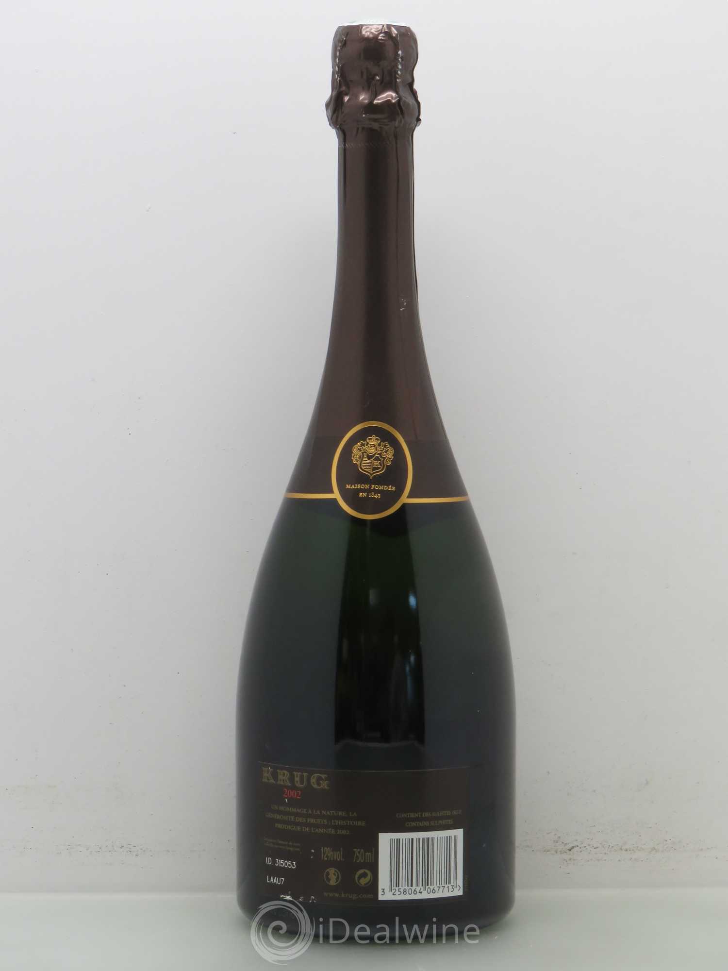 Vintage Krug 2002 - Lot de 1 bouteille - 1