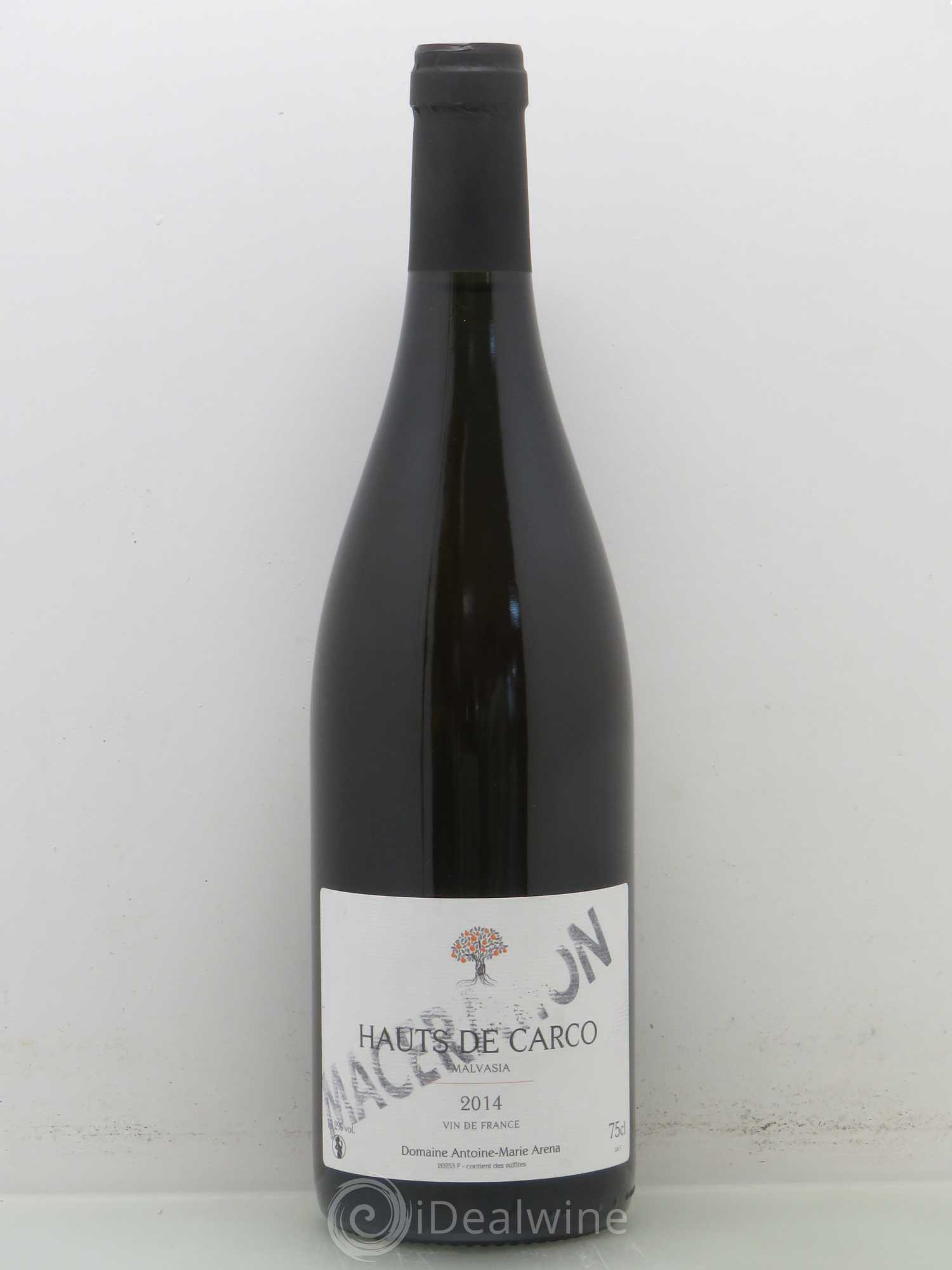 Vin de France Domaine Arena Hauts de CARCO macération (sans prix de réserve) 2014 - Posten von 1 Flasche - 0