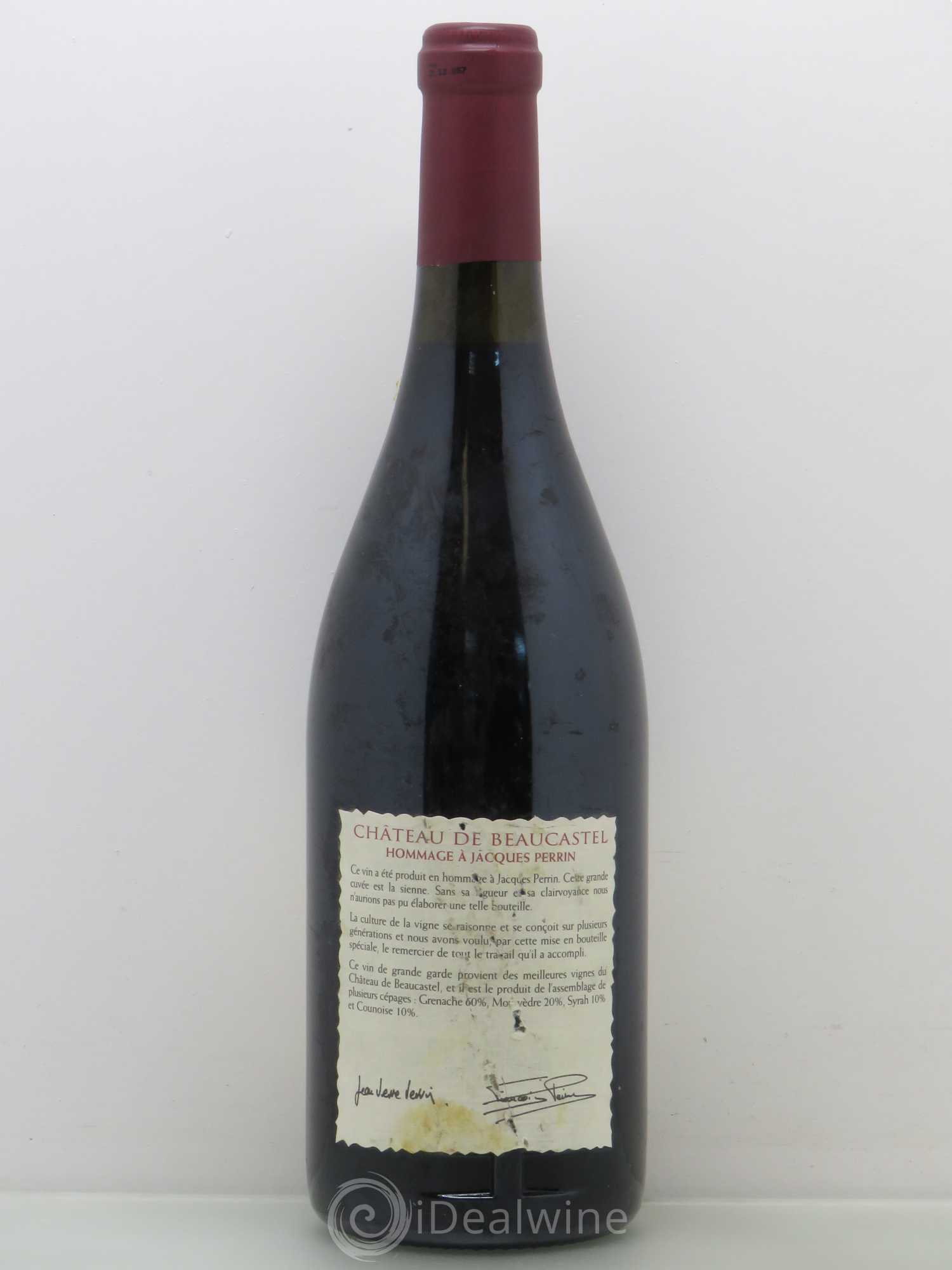 Châteauneuf-du-Pape Château de Beaucastel Hommage à Jacques Perrin Famille Perrin 1998 - Posten von 1 Flasche - 1