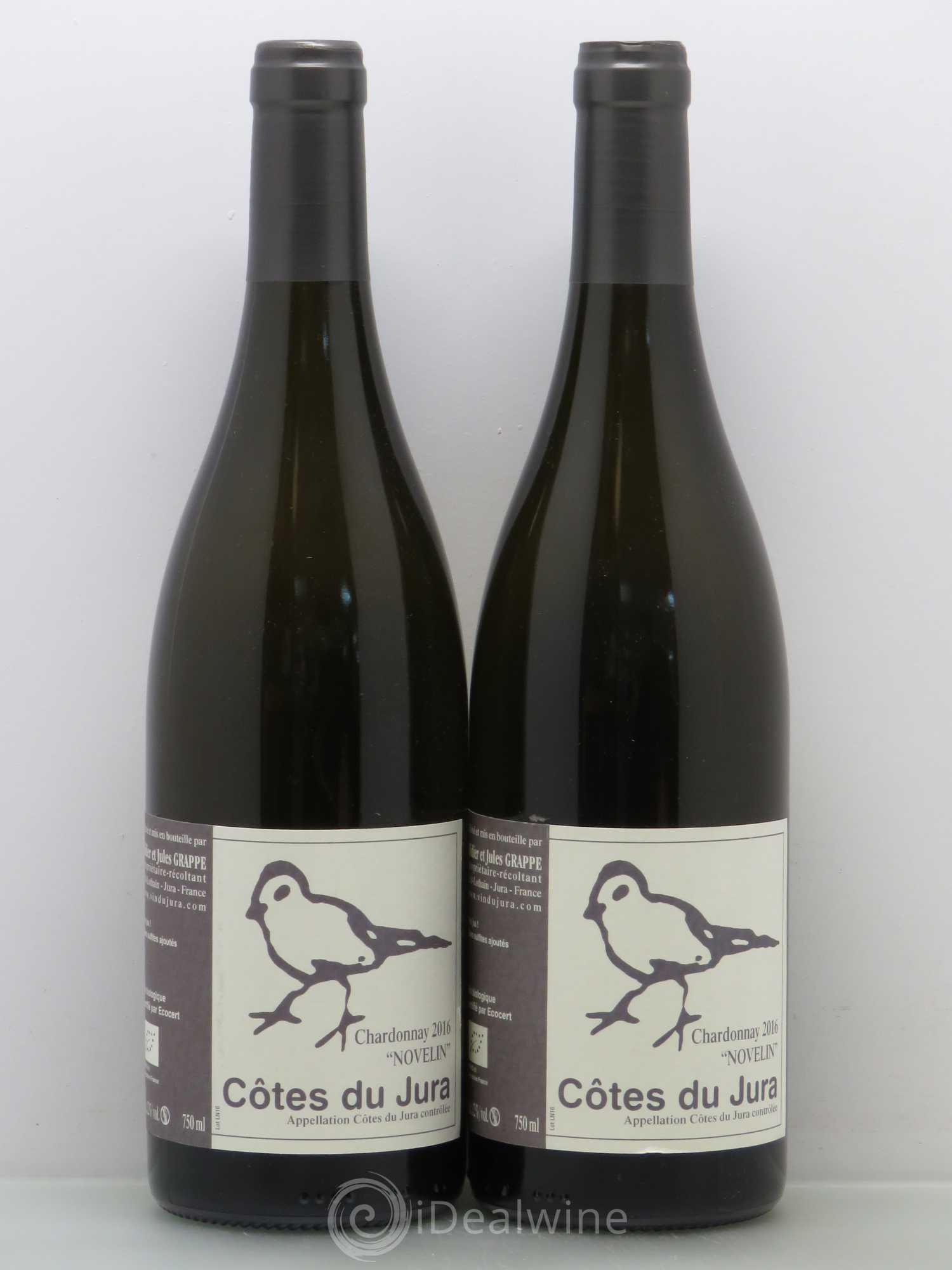 Côtes du Jura Novelin Chardonnay Grappe 2016 - Posten von 2 Flaschen - 0