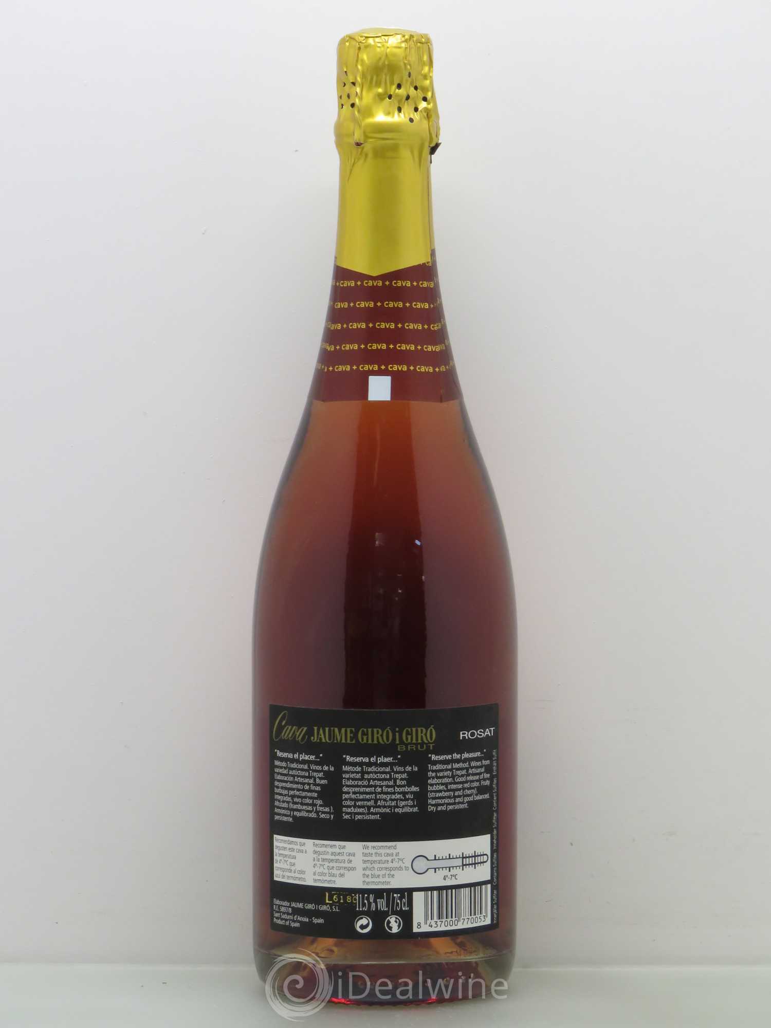 Divers Cava Brut rosat Jaume Giro (Espagne) - Lot of 1 bottle - 1