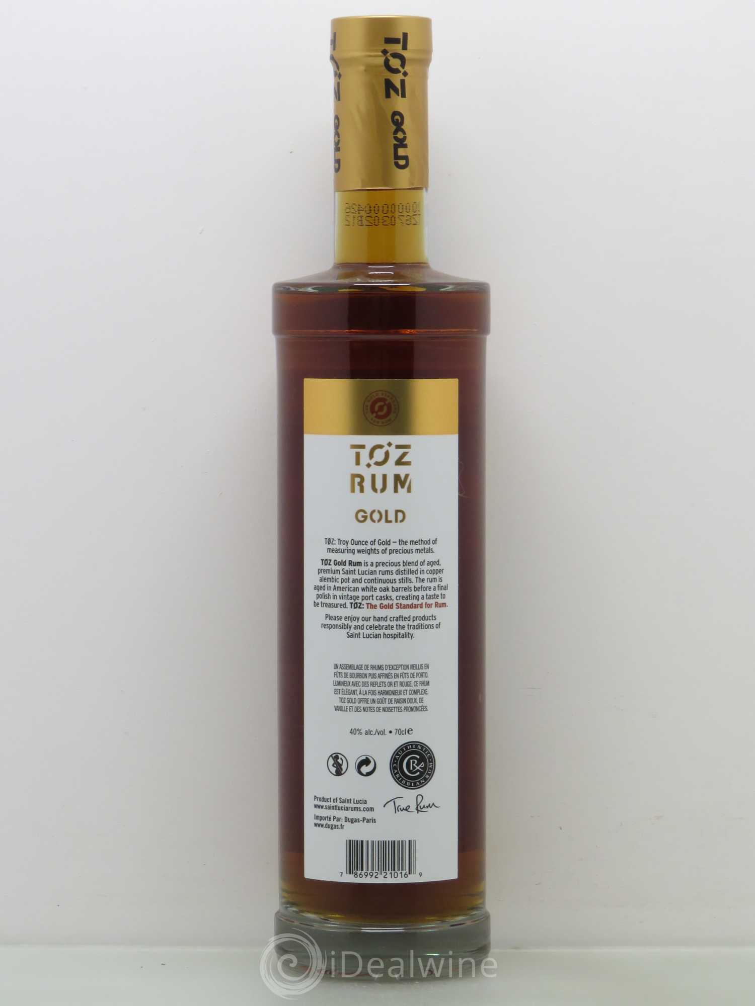Rhum Sainte Lucie Toz Gold Ste Lucie Distillers Group - Lotto di 1 bottiglia - 1