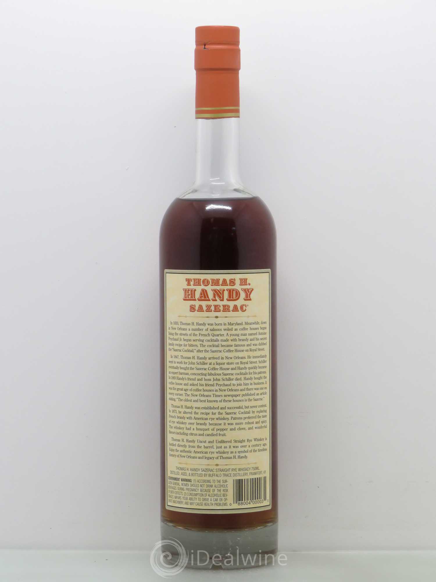Whisky Thomas Handy Sazerac Straight Rye 126,2 proof (63.1%) 2016 - Posten von 1 Flasche - 1