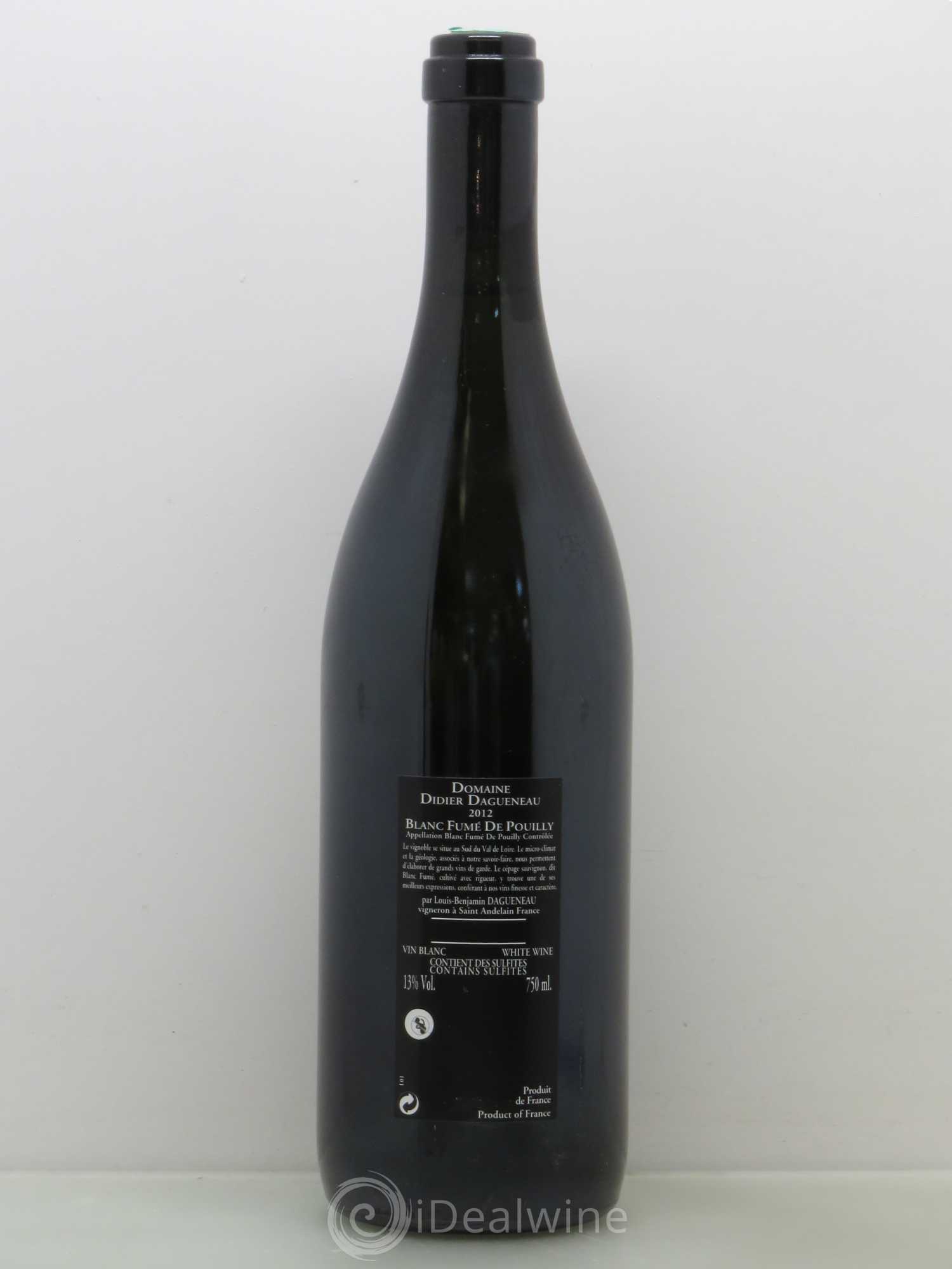 Vin de France (anciennement Pouilly-Fumé) Silex Dagueneau (Domaine Didier - Louis-Benjamin) 2012 - Lot de 1 bouteille - 1