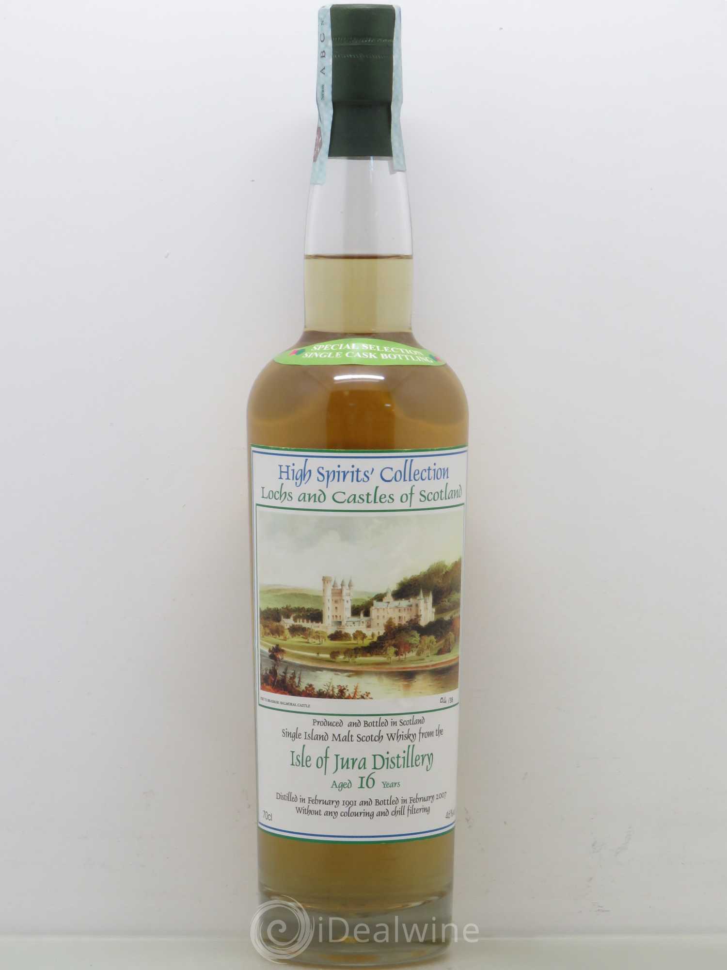 Whisky Islands Jura 16 years old High Spirits selection Lochs and Castles of Scotland 1991 - Posten von 1 Flasche - 0