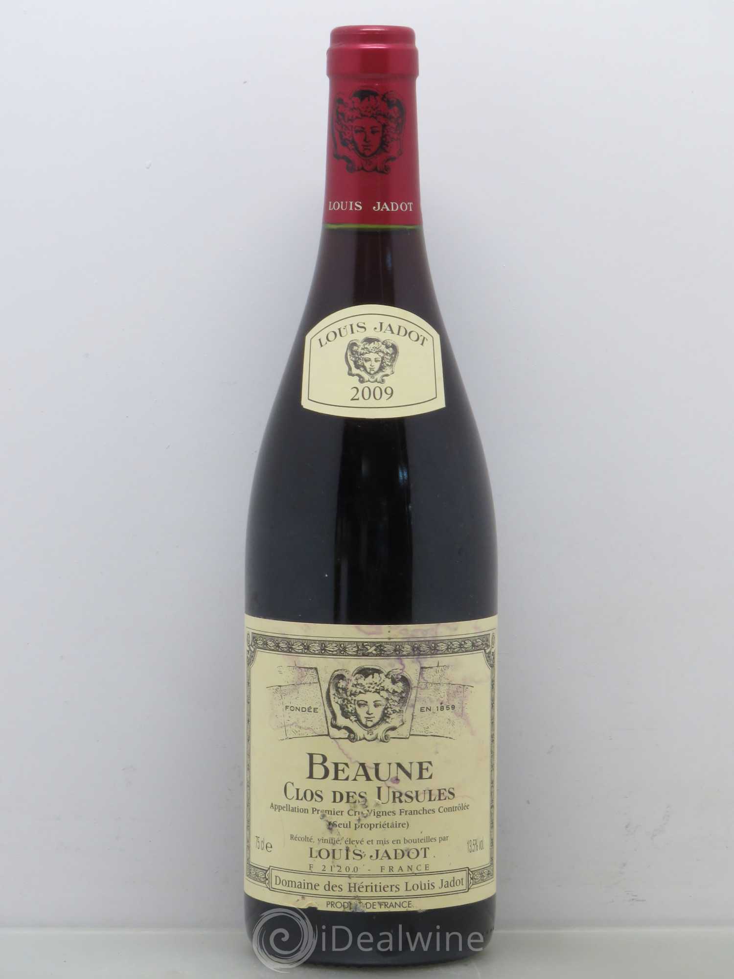 Beaune 1er Cru Clos des Ursules Monopole Héritiers Louis Jadot (Domaine des) - Louis Jadot 2009 - Lot de 1 bouteille - 0