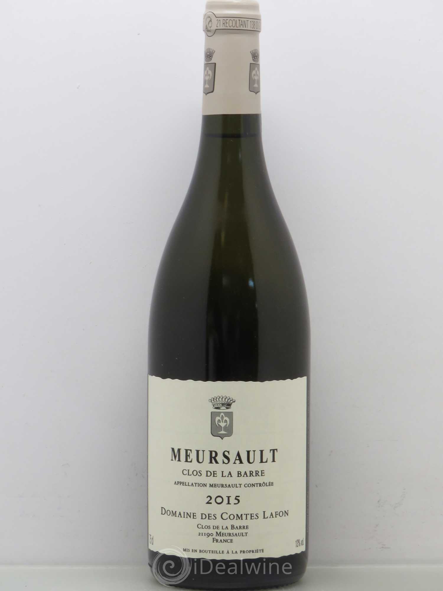 Meursault Clos de la Barre Comtes Lafon (Domaine des) 2015 - Lot de 1 bouteille - 0