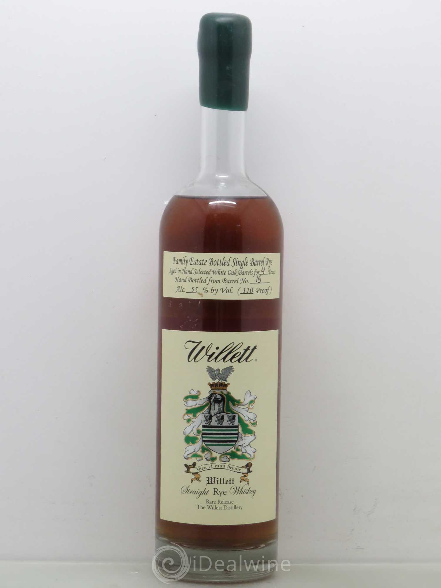 Whisky Willett Family Estate Straight Rye Small Batch Rare release single barrel 4 ans 110 proof 55° - Posten von 1 Flasche - 0