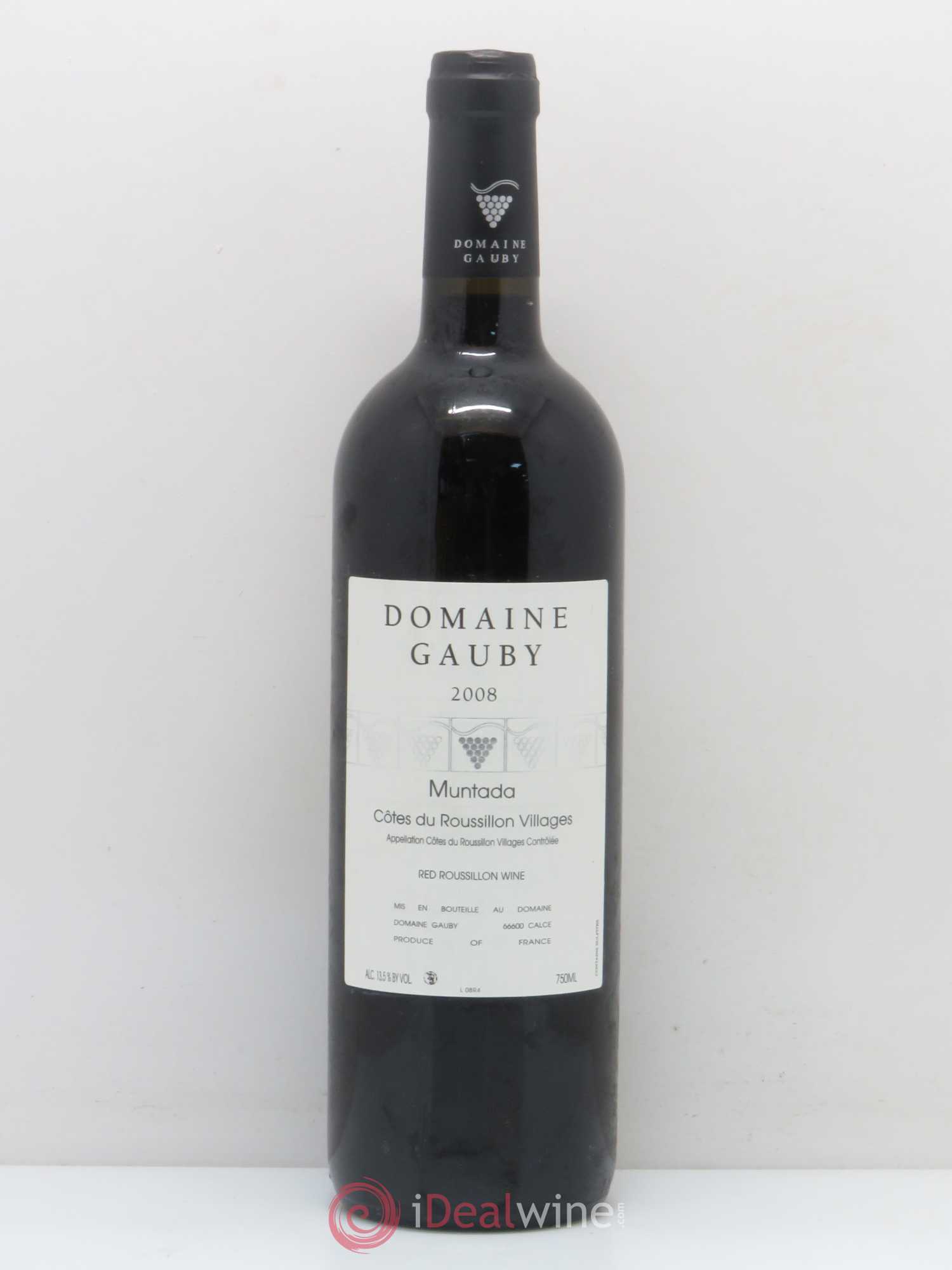 Côtes Catalanes (anciennement Côtes du Roussillon Villages) La Muntada Gauby (Domaine) 2008 - Lot de 1 bouteille - 0