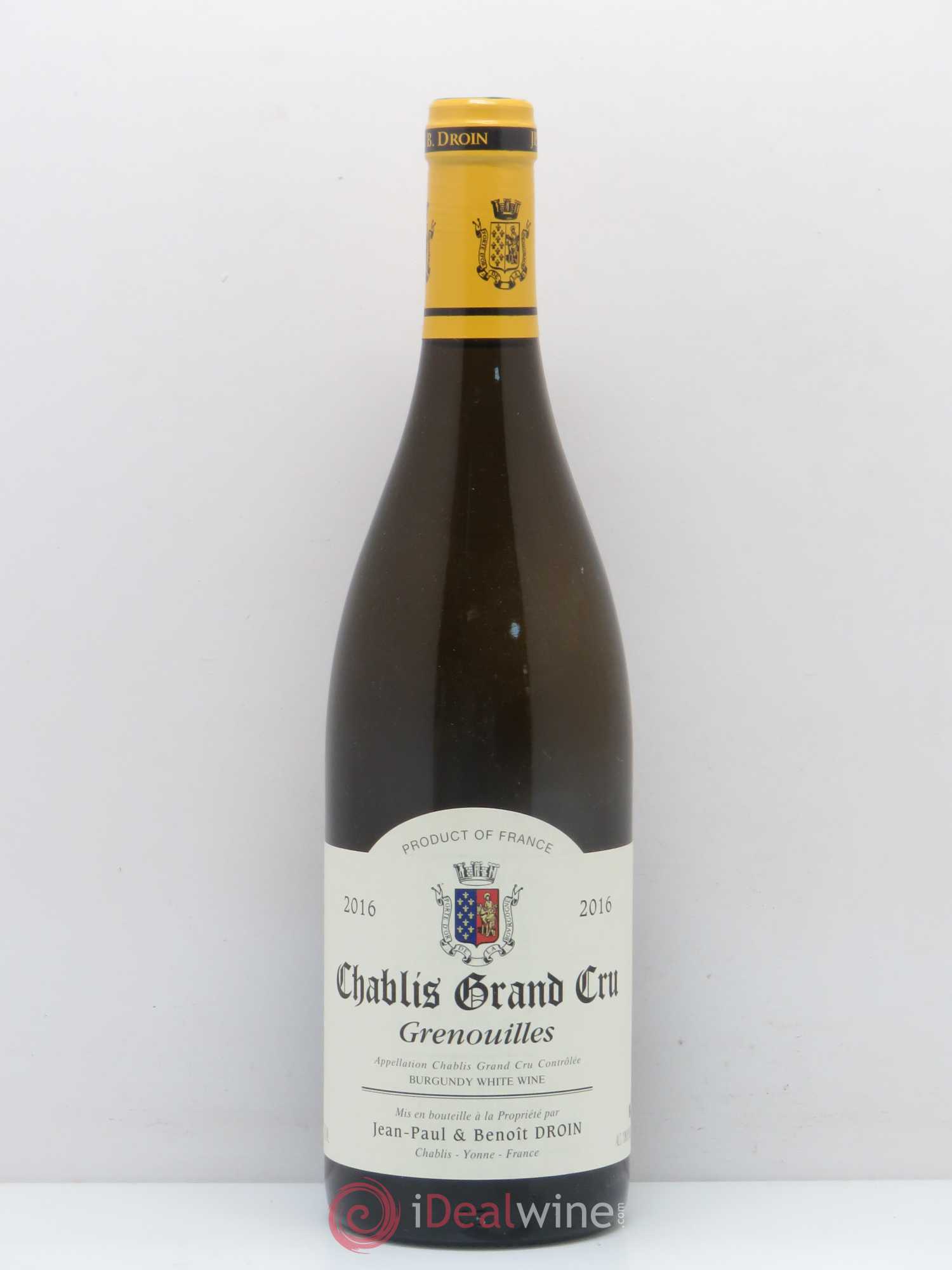 Chablis Grand Cru Grenouilles Jean-Paul & Benoît Droin (Domaine) 2016 - Lot de 1 bouteille - 0