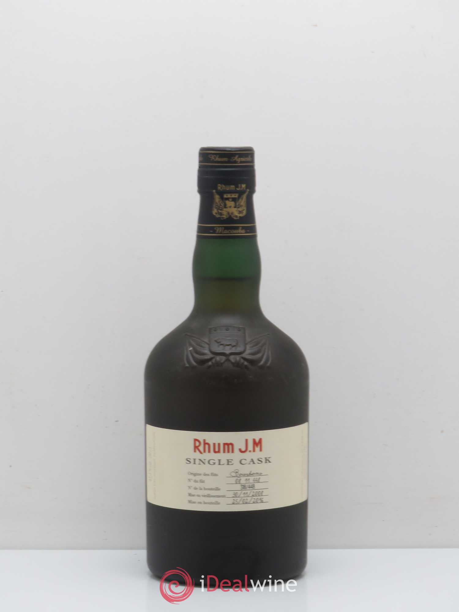Rhum Martinique Distillerie JM Rhum Single Cask Bourbon Cask 2008 - Lot de 1 bouteille - 0