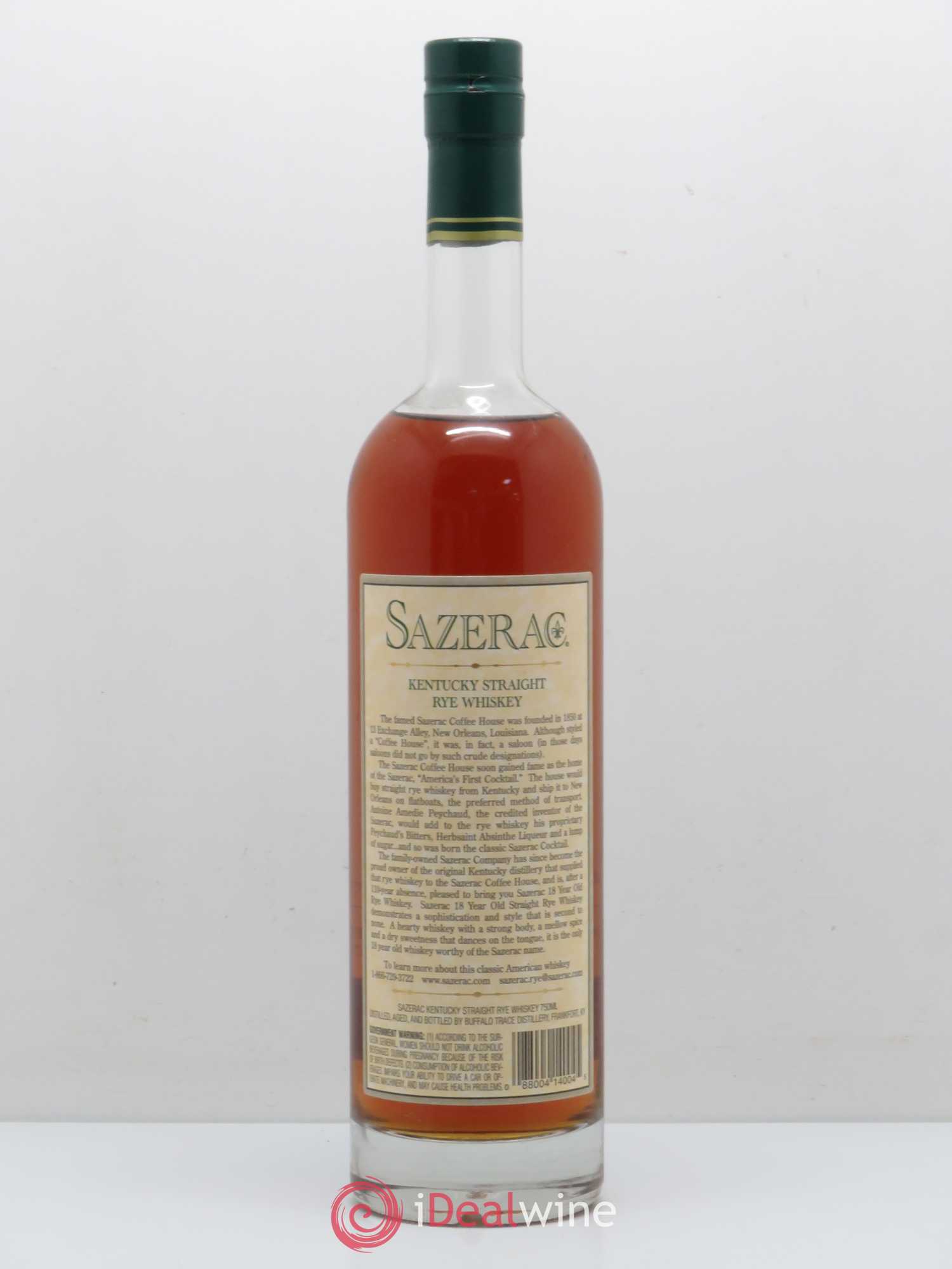 Whisky Kentucky Sazerac 18 ans d'âge Spring Release 90 Proof 2013 - Posten von 1 Flasche - 1