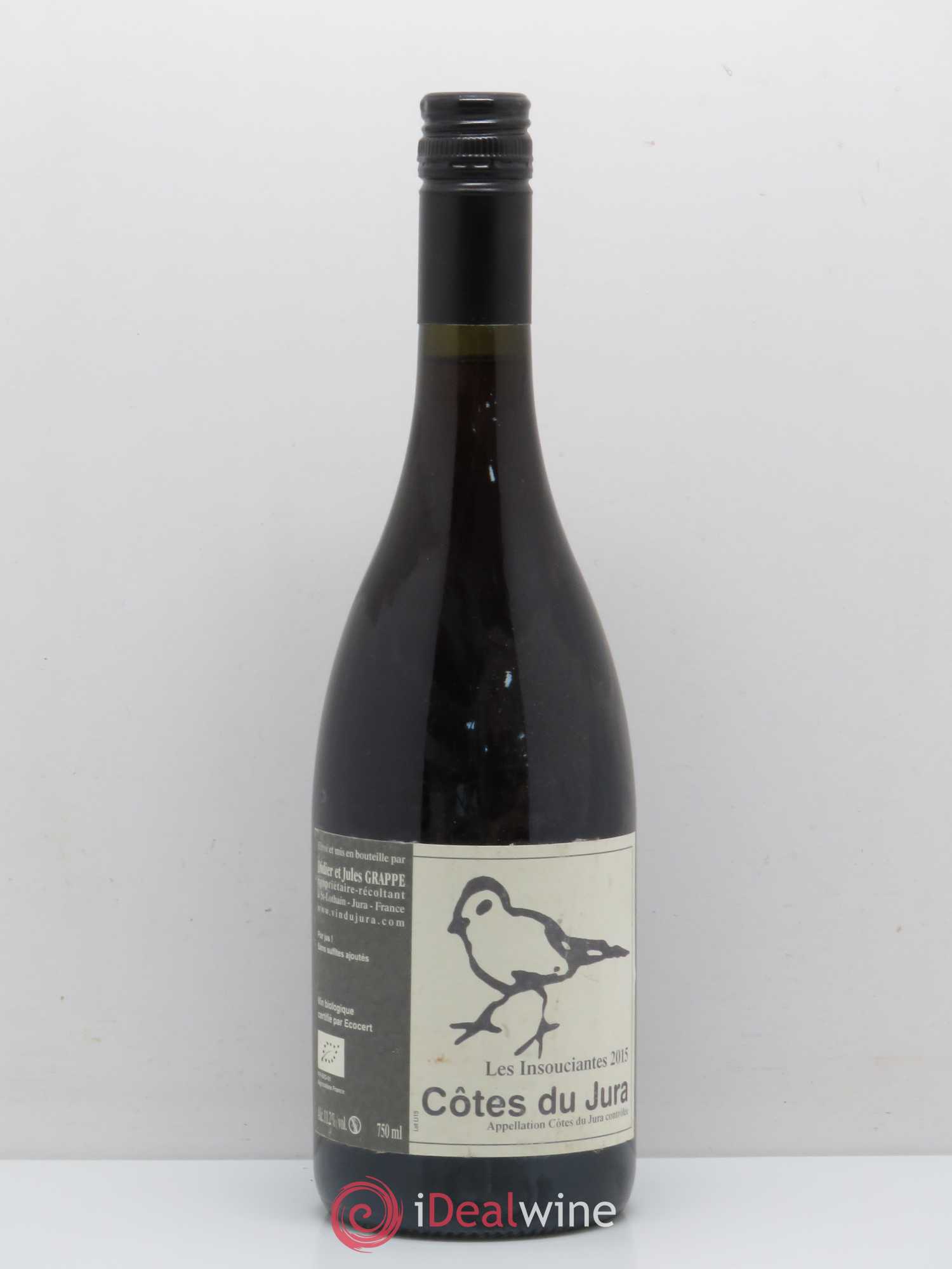 Côtes du Jura Insouciante Domaine didier Grappe (sans prix de réserve) 2015 - Posten von 1 Flasche - 0