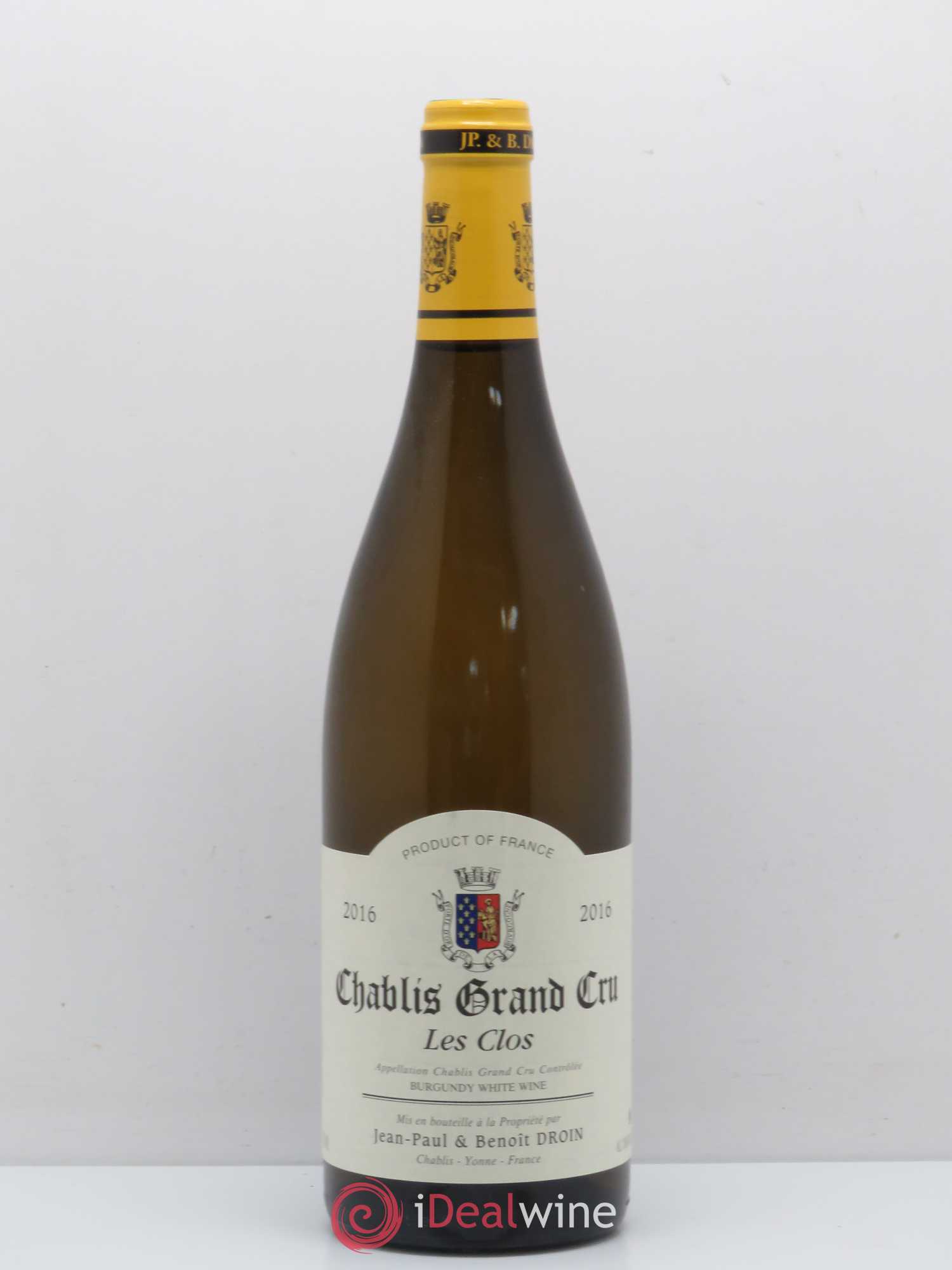Chablis Grand Cru Les Clos Jean-Paul & Benoît Droin (Domaine) 2016 - Lot de 1 bouteille - 0