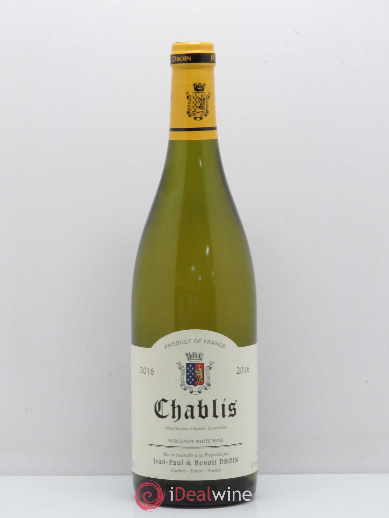 Chablis Jean-Paul & Benoît Droin (Domaine) (sans prix de réserve) 2016 - Lot de 1 bouteille - 0