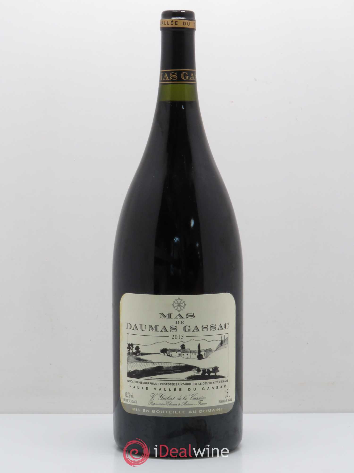Saint-Guilhem-le-Désert - Cité d'Aniane Mas Daumas Gassac Famille Guibert de La Vaissière 2015 - Lot de 1 magnum - 0