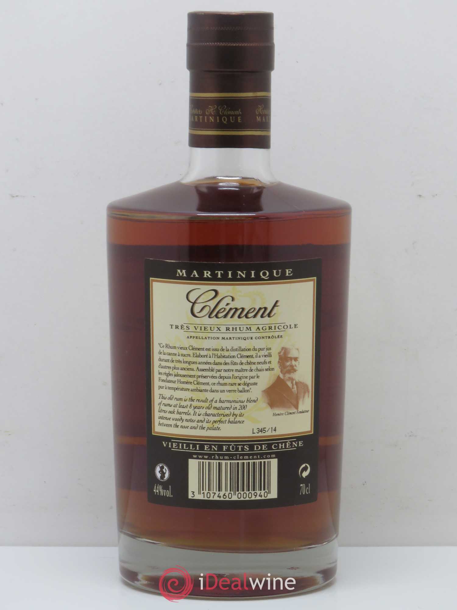 Rhum Habitation Clément Très vieux rhum Agricole 8 ans d'âge - Lot de 1 bouteille - 1