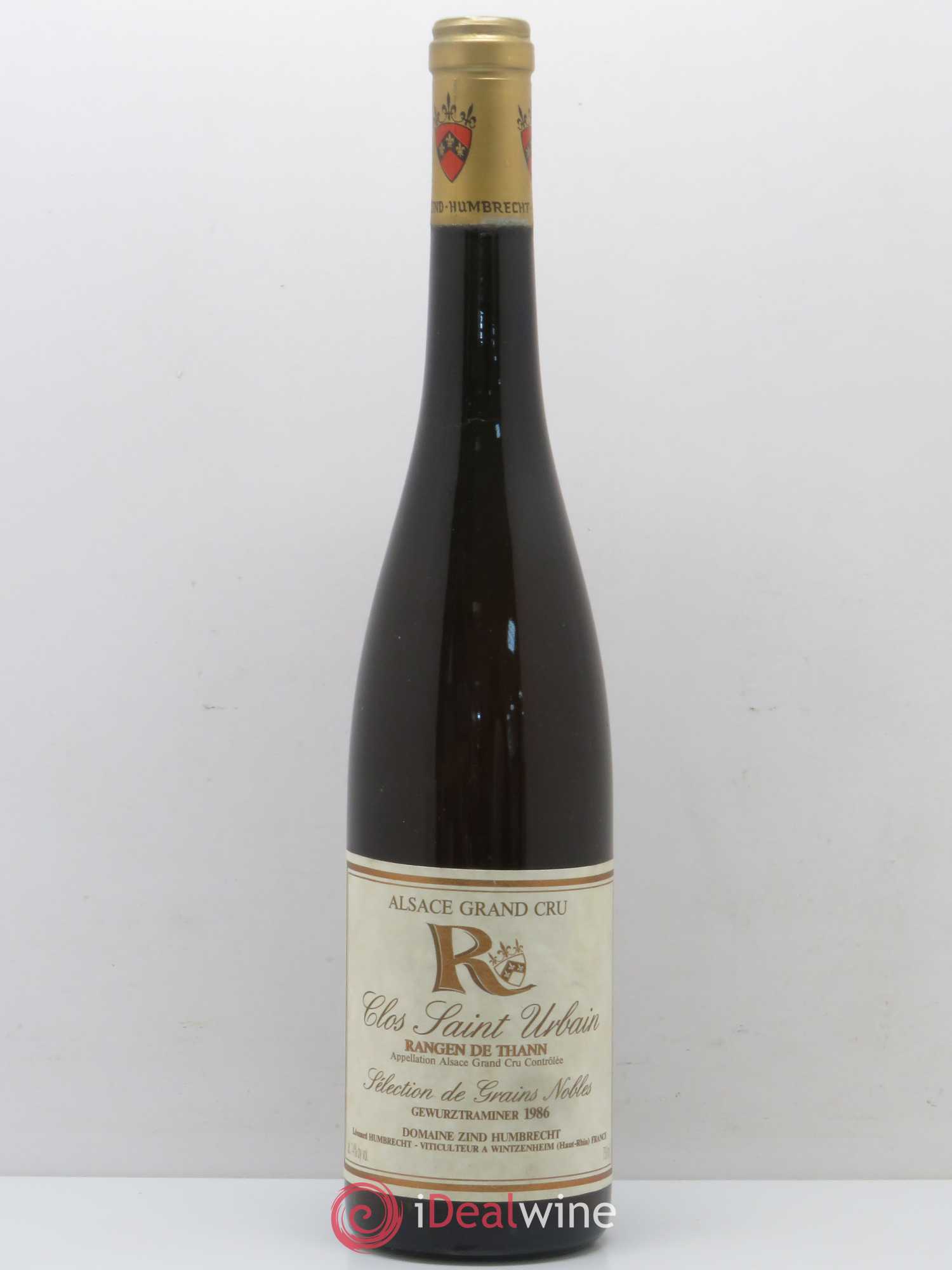 Alsace Gewurztraminer Grand Cru Rangen de Thann Clos Saint Urbain Zind-Humbrecht (Domaine) Selection de grains nobles 1986 - Posten von 1 Flasche - 0
