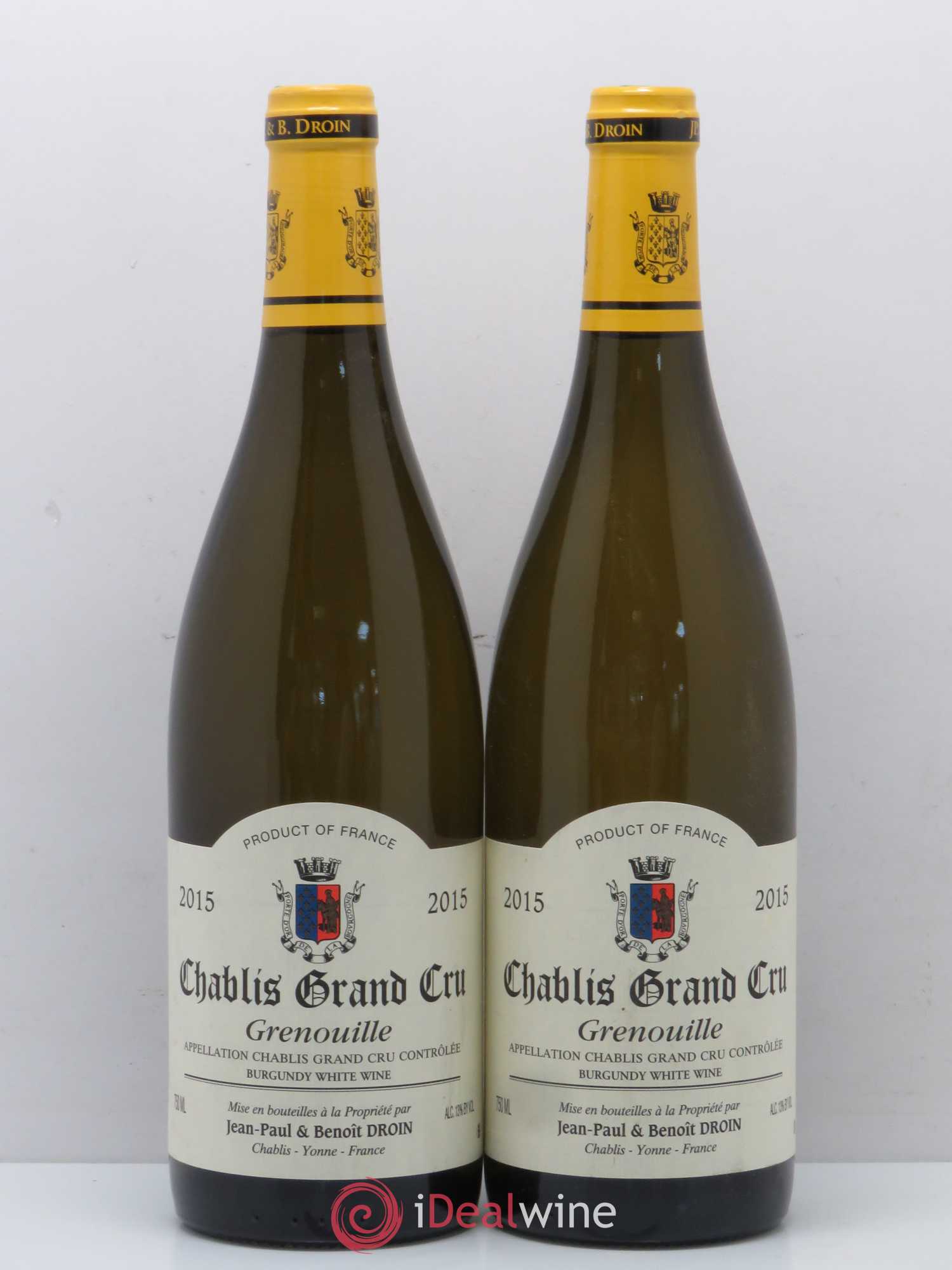Chablis Grand Cru Grenouilles Jean-Paul & Benoît Droin (Domaine) 2015 - Lot de 2 bouteilles - 0