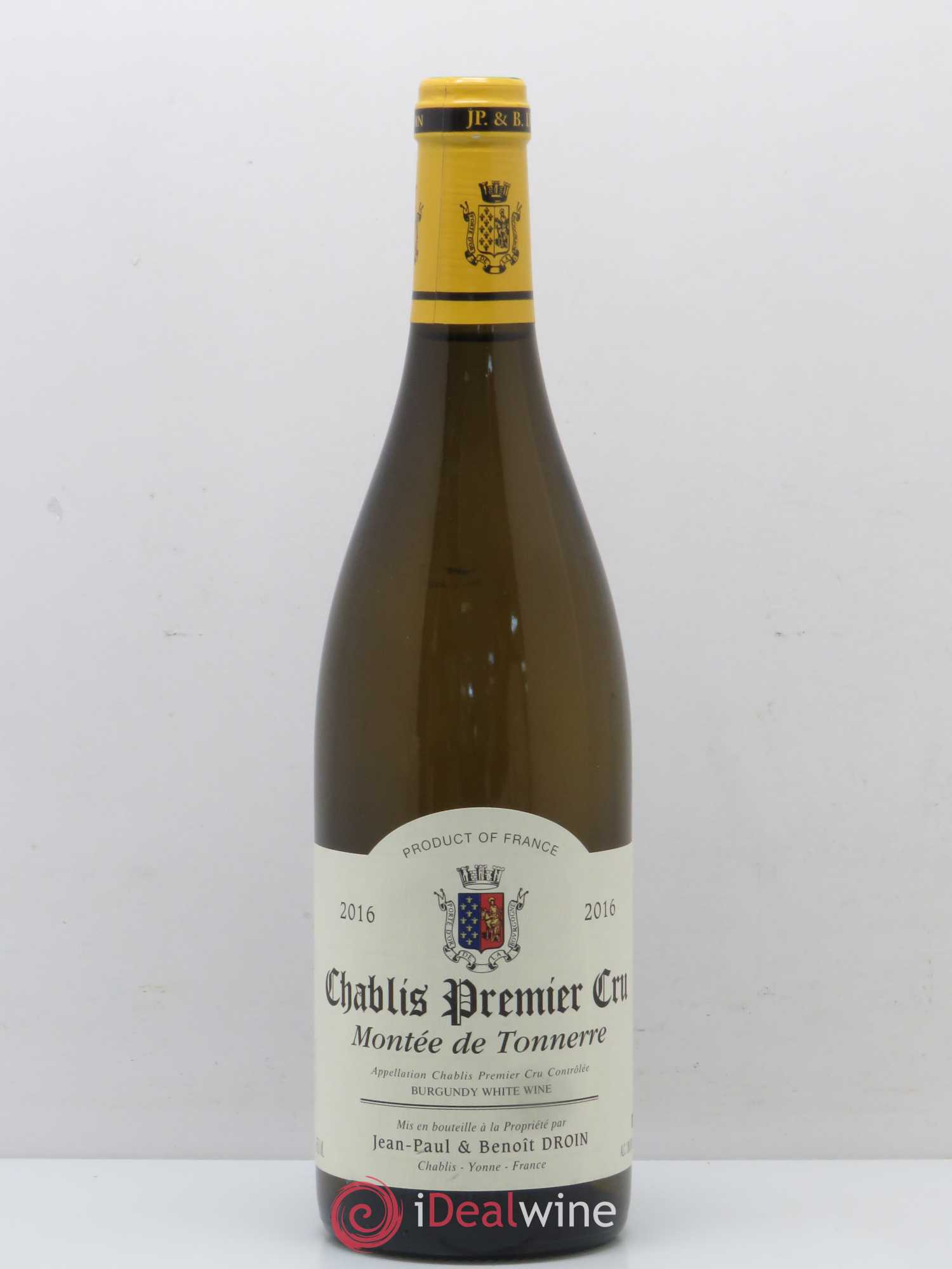 Chablis 1er Cru Montée de Tonnerre Jean-Paul & Benoît Droin (Domaine) 2016 - Lot de 1 bouteille - 0