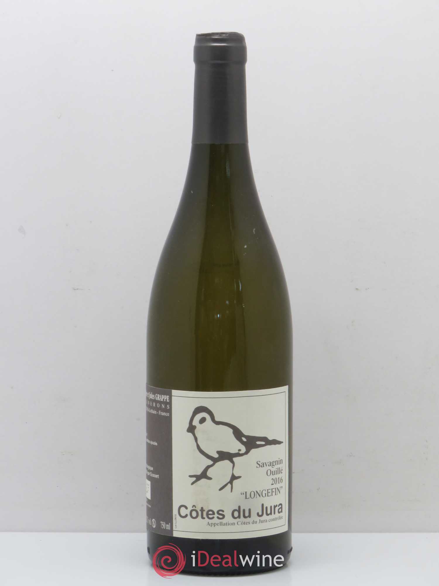 Côtes du Jura Savagnin Ouille Longefin Didier et Jules Grappe 2016 - Posten von 1 Flasche - 0