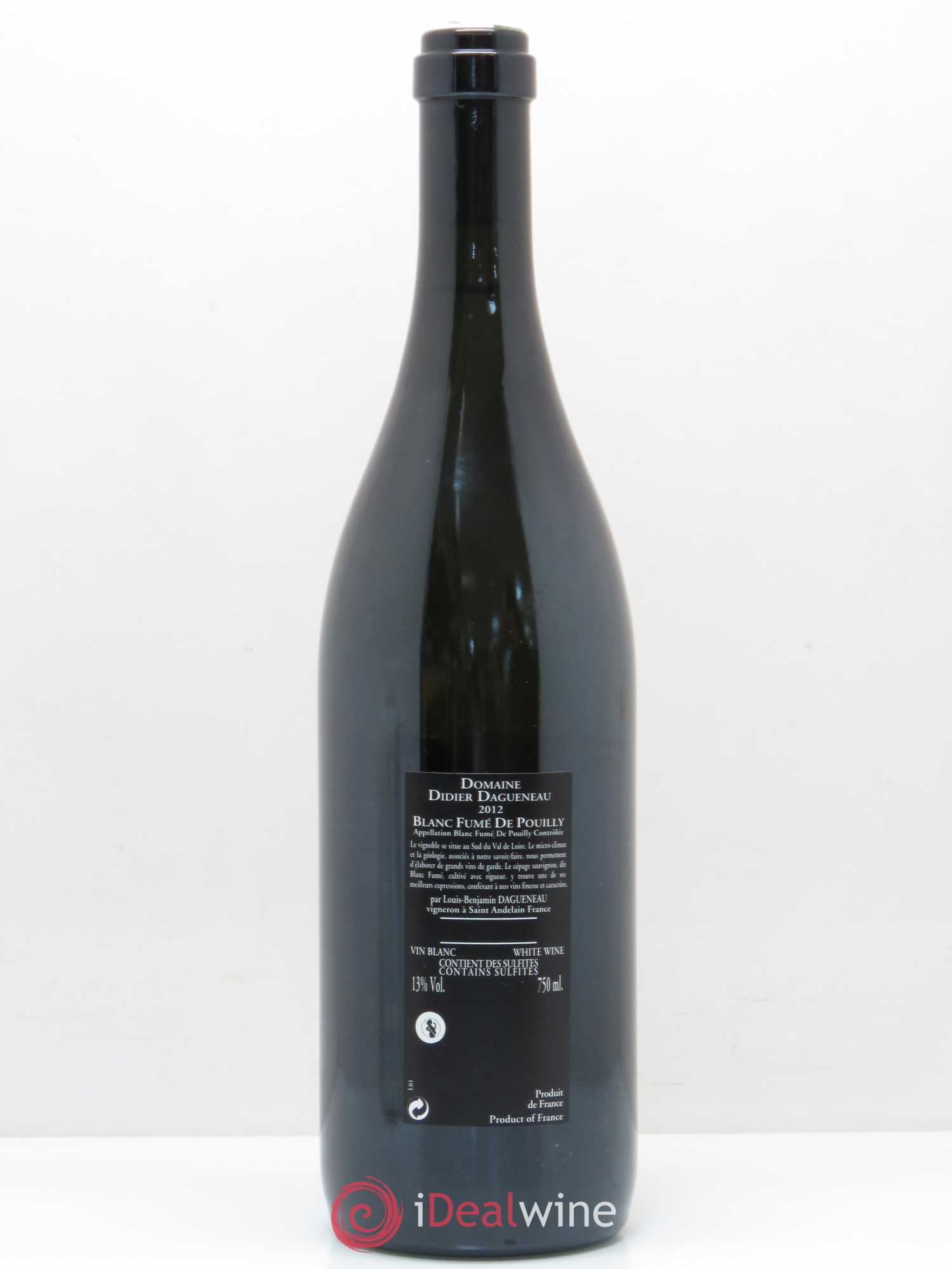 Vin de France (anciennement Pouilly-Fumé) Silex Dagueneau (Domaine Didier - Louis-Benjamin) 2012 - Lot de 1 bouteille - 1