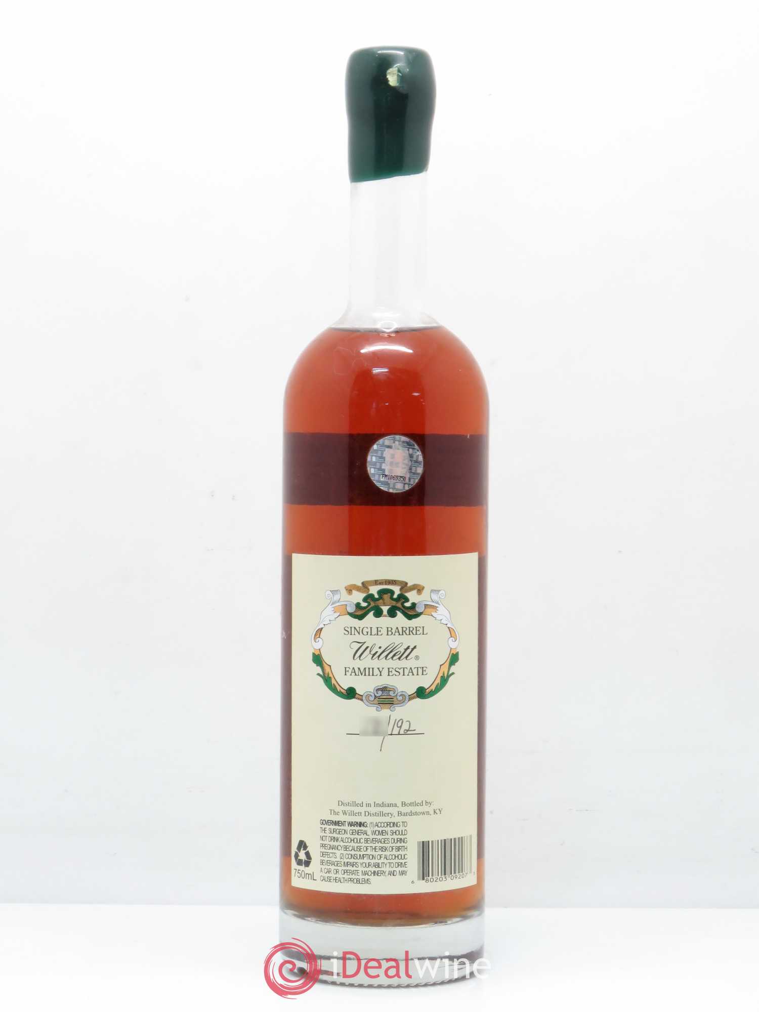 Whisky Willett Family Estate Straight Rye Whiskey Rare Release Kentucky USA - Lot of 1 bottle - 1