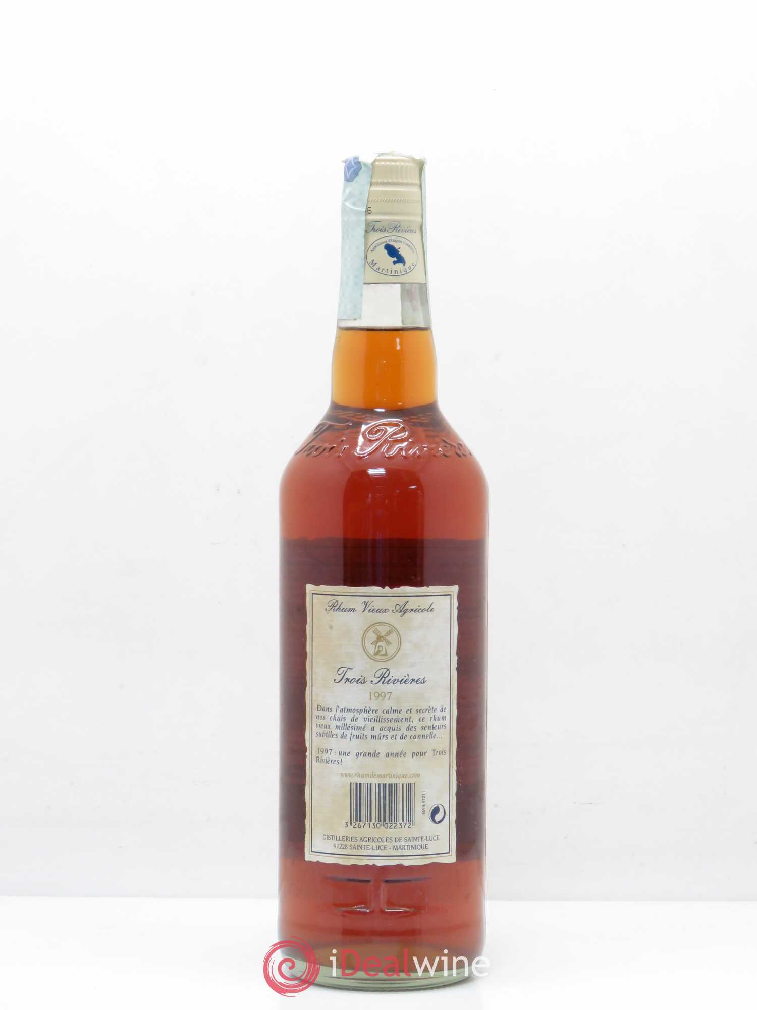 Rhum Martinique Trois Rivières Rhum Vieux Agricole Millésimé 1997 - Lot de 1 bouteille - 1