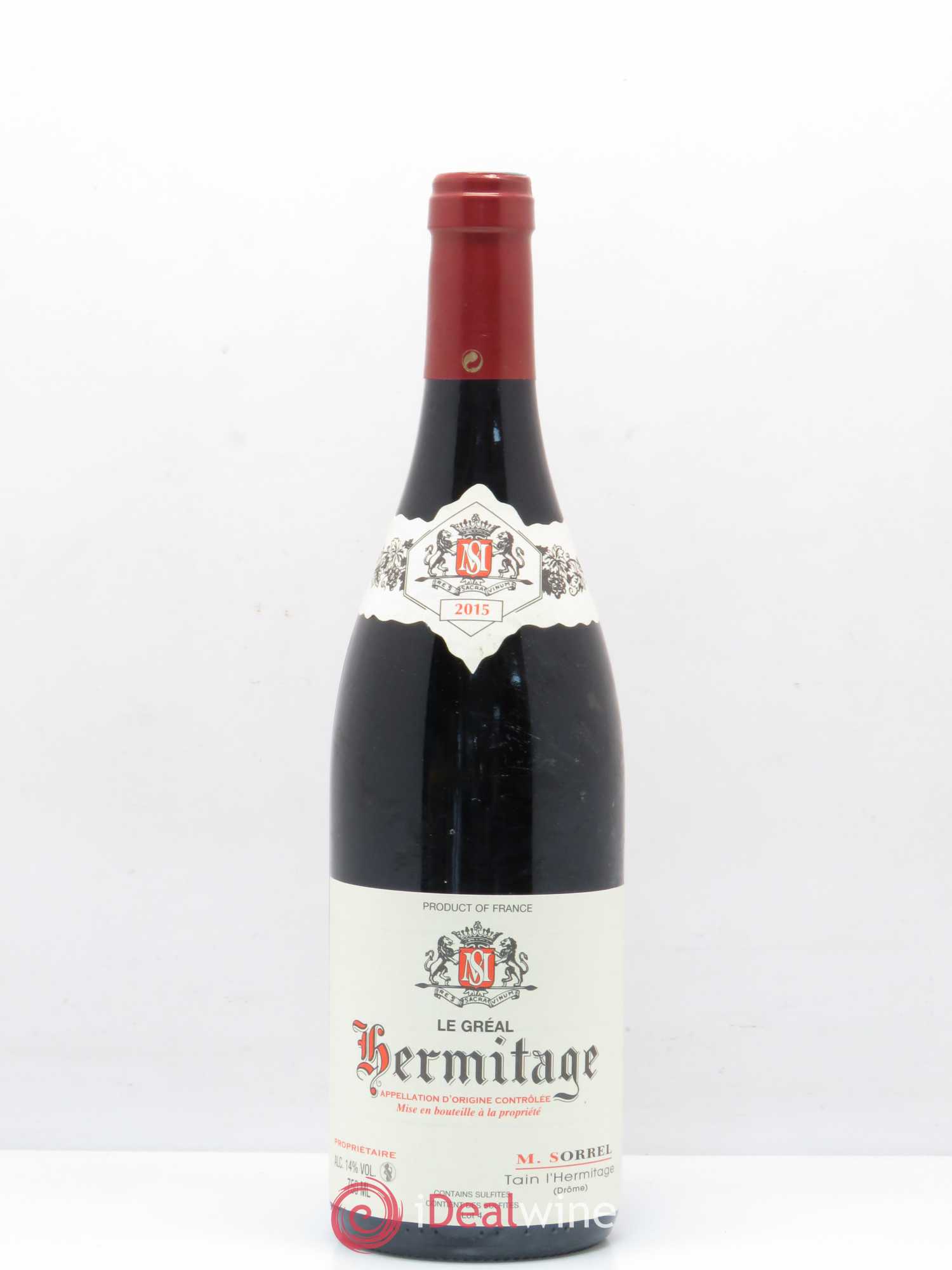 Hermitage Le Gréal Marc Sorrel 2015 - Lot de 1 bouteille - 0
