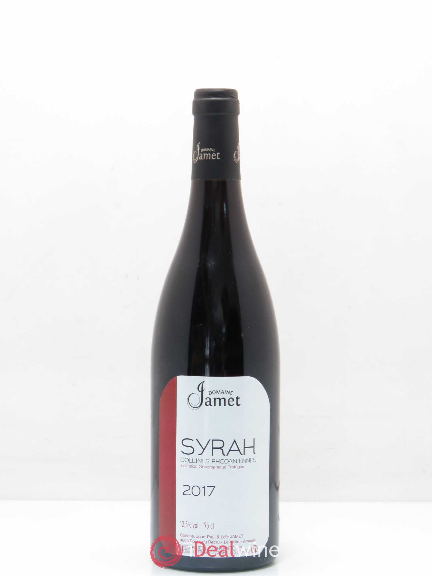 Rhône IGP Collines Rhodaniennes Syrah Domaine Jamet 2017 - Lot de 1 bouteille - 0